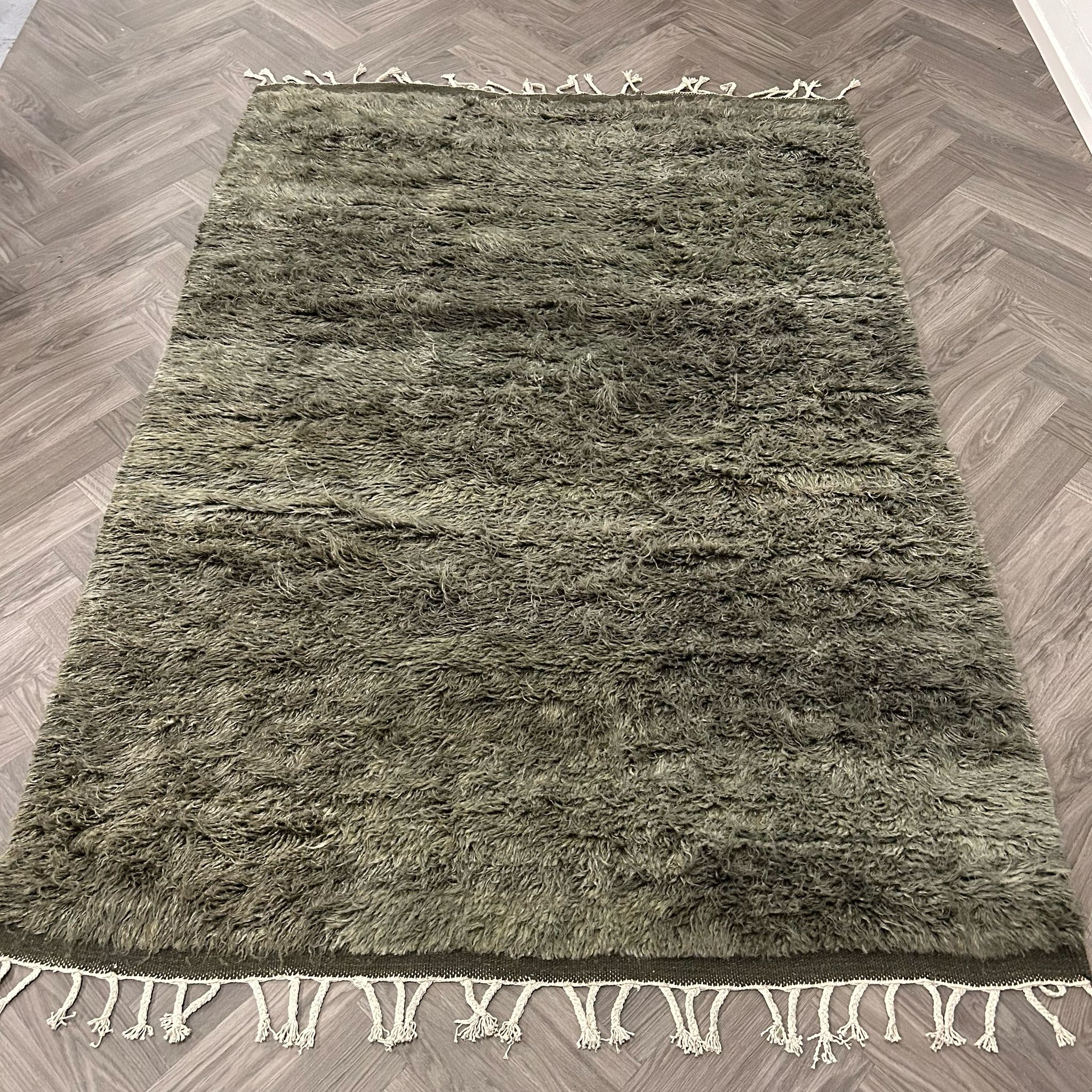 Brinker Afghano Forest Green Vloerkleed - 200x300cm - QF Living