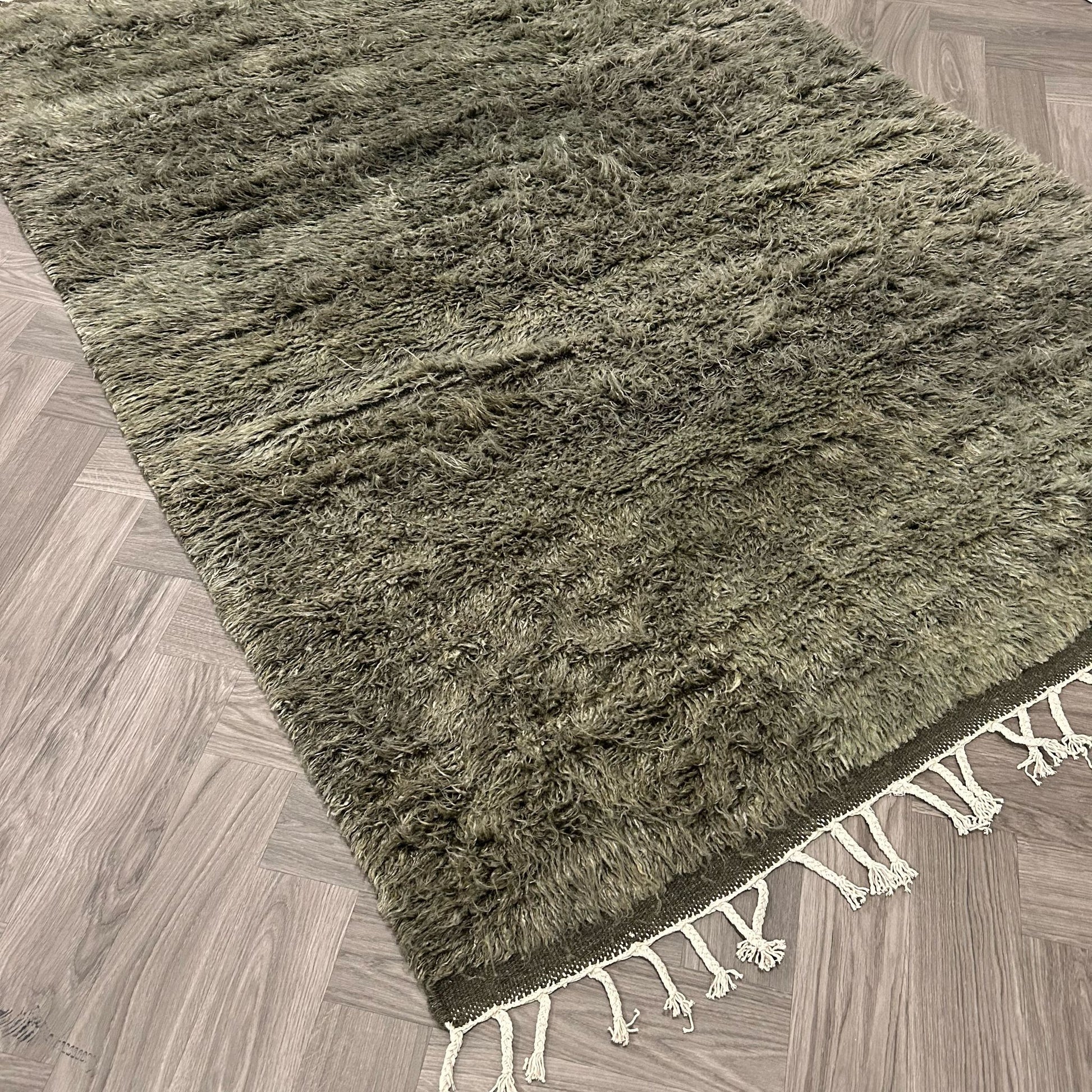 Brinker Afghano Forest Green Vloerkleed - 200x300cm - QF Living