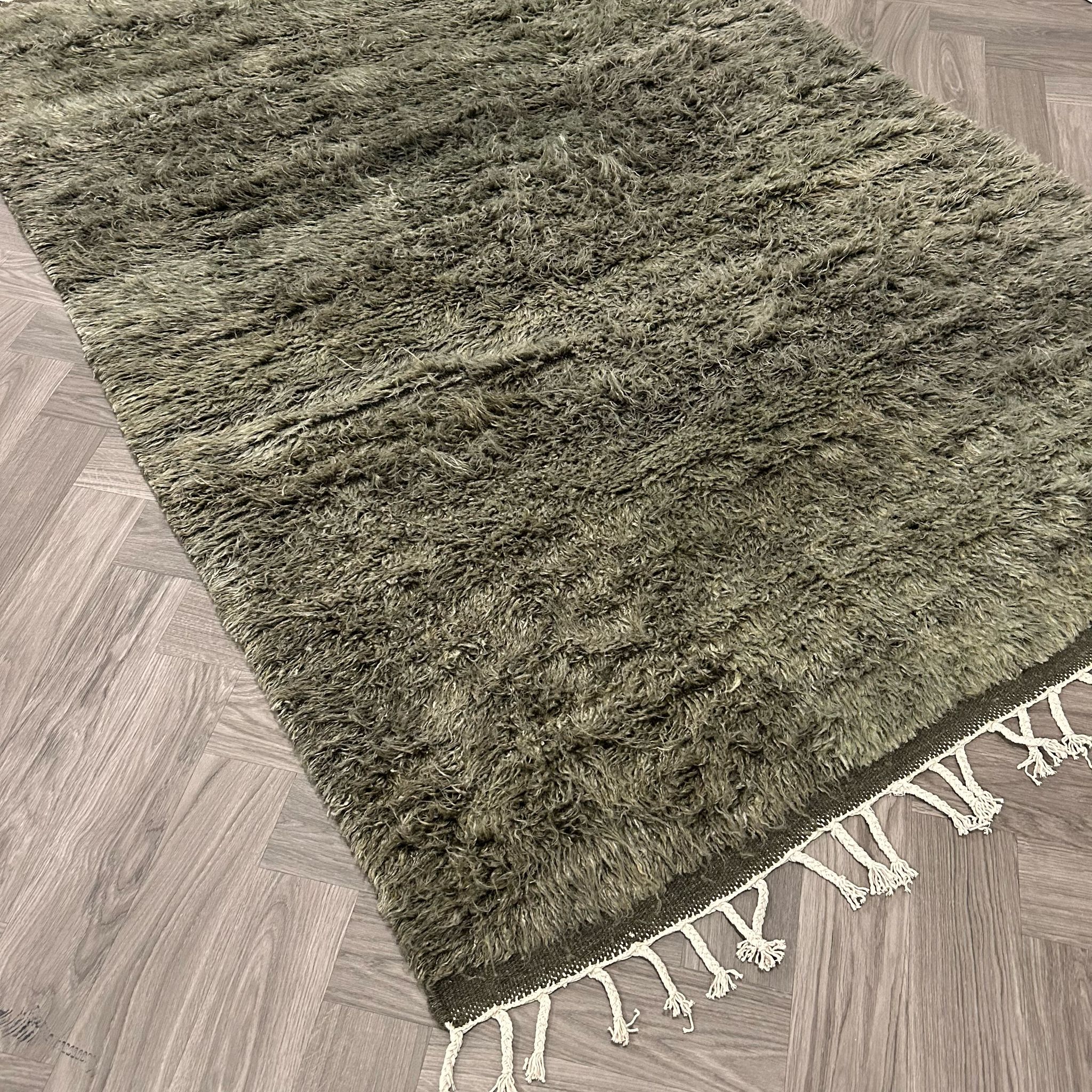 Brinker Afghano Forest Green Vloerkleed - 200x300cm - QF Living