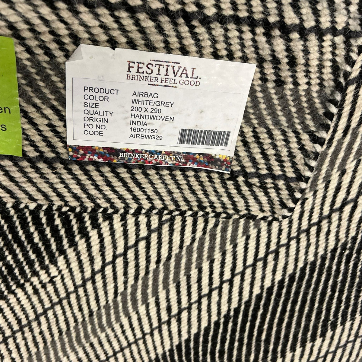 Brinker Airbag White Grey Vloerkleed - 200x290cm - QF Living