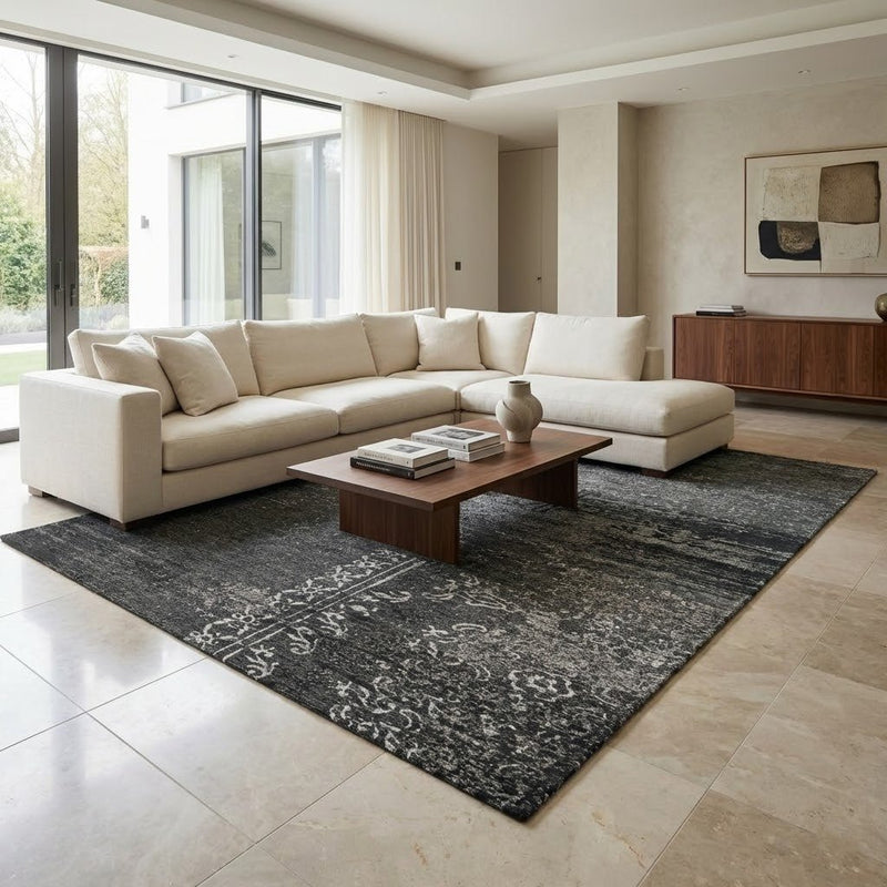 Brinker Bria Black Vloerkleed - 240x340cm - QF Living