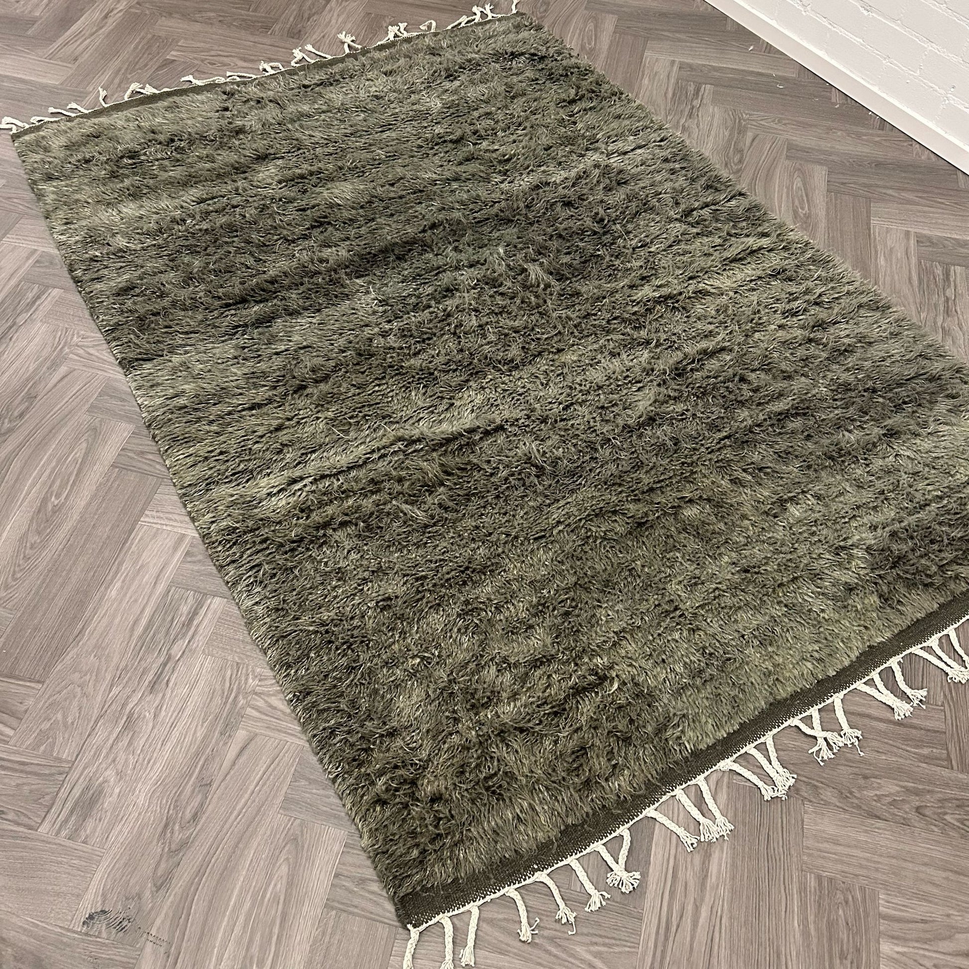 Brinker Carpets Afghano Forest Green Vloerkleed - 200x300cm - aanzicht 2 - Vloerkleden Koning