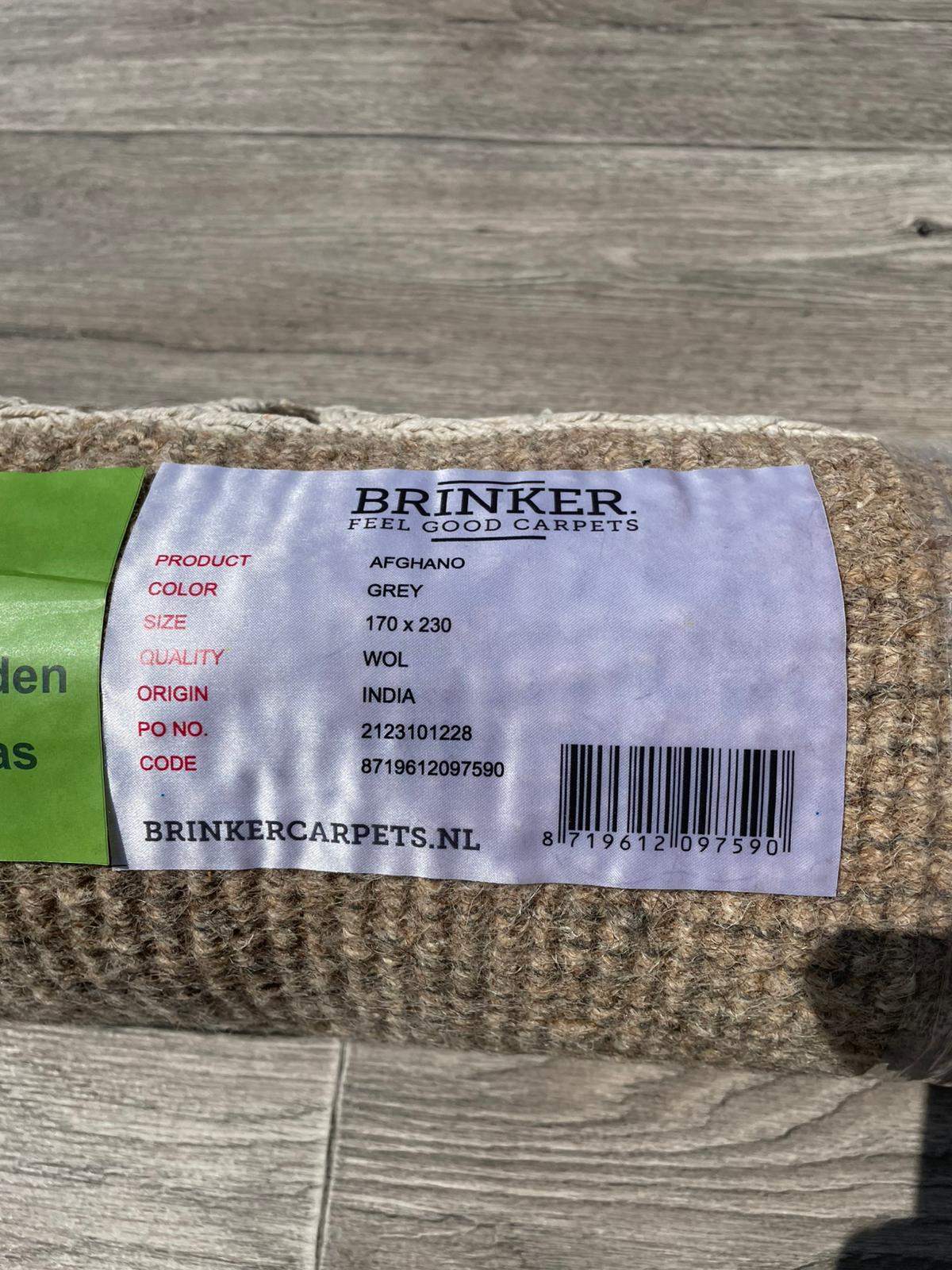 Brinker Carpets Afghano Grey Vloerkleed - 170x230cm - Vloerkleden Koning