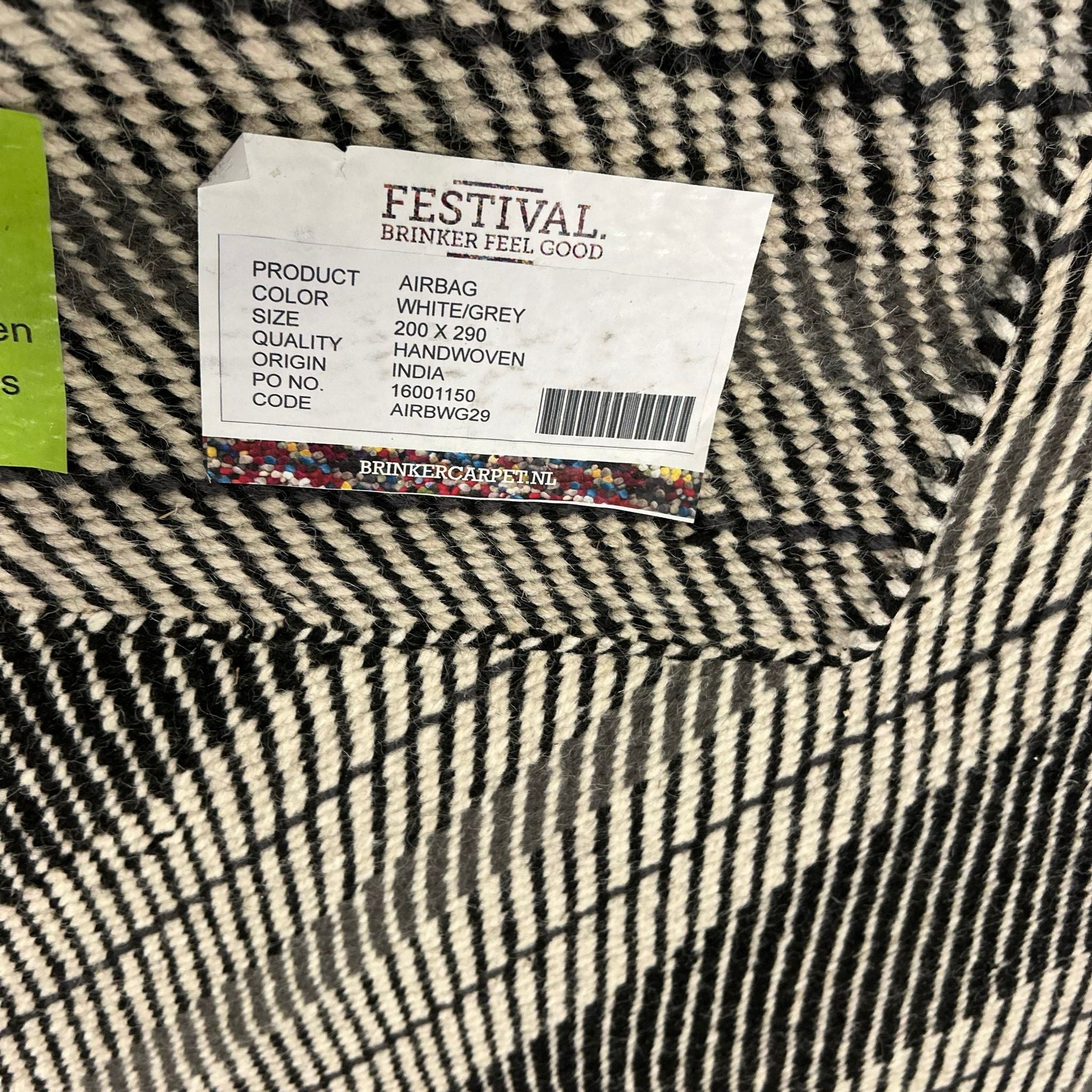 Brinker Carpets Airbag White Grey Vloerkleed - 200x290cm - Vloerkleden Koning
