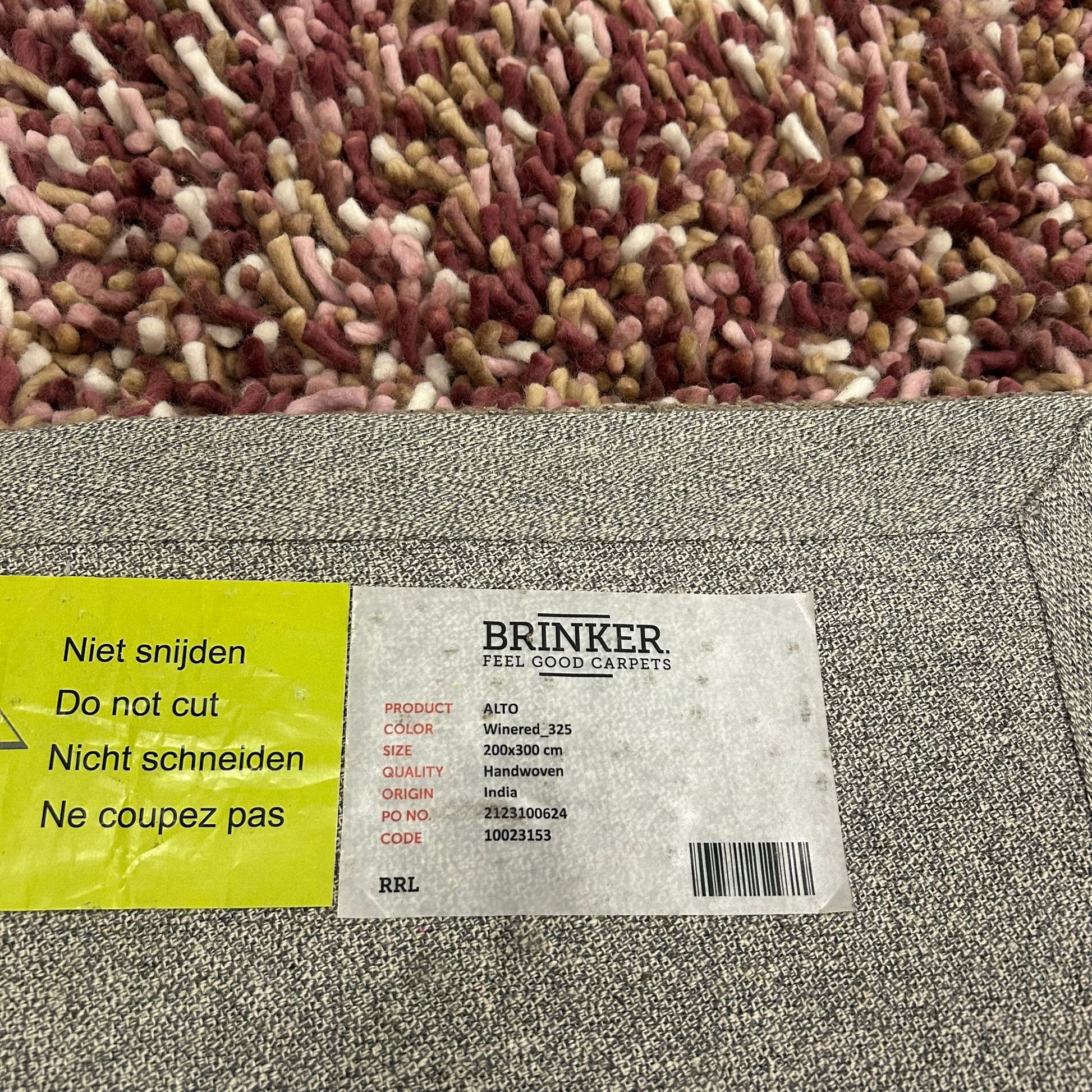 Brinker Carpets Alto Wine Red 325 Vloerkleed - 200x300cm - Vloerkleden Koning