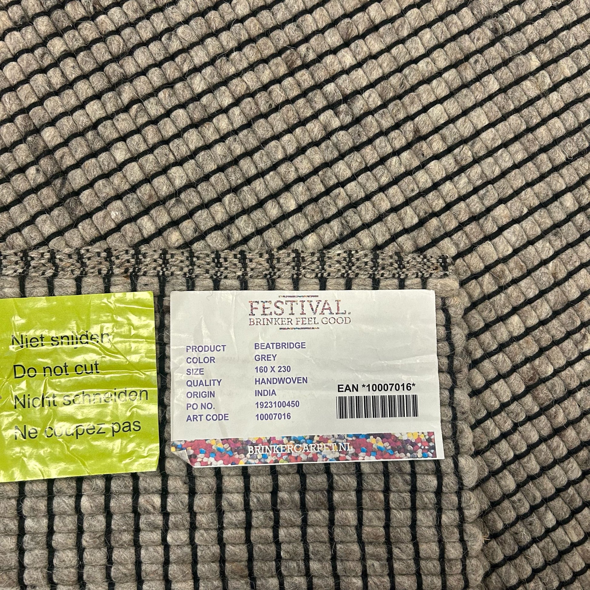 Brinker Carpets Beatbridge Grey Vloerkleed - 160x230cm - Vloerkleden Koning