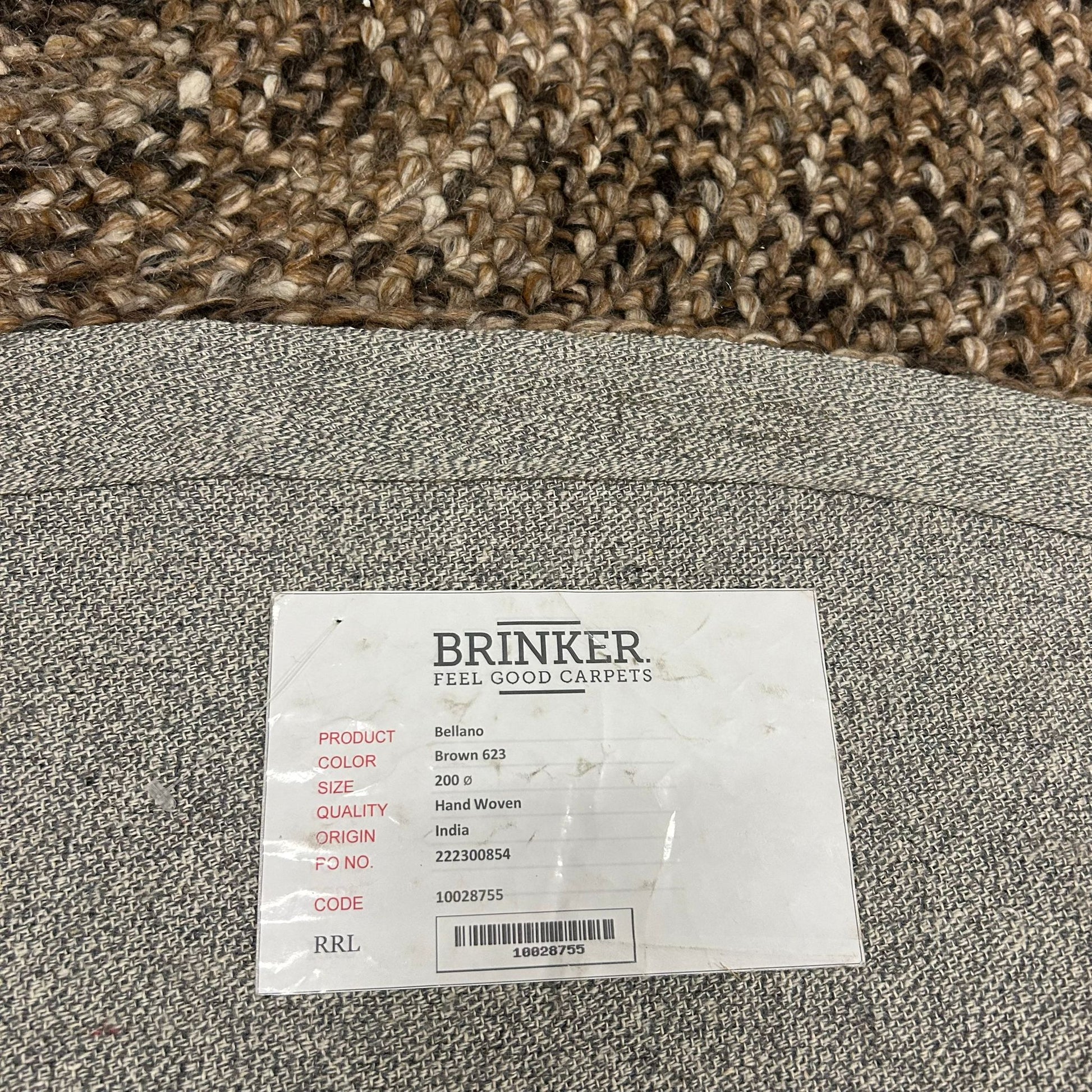 Brinker Carpets Bellano ST Brown 623 Vloerkleed - 200x200cm - Vloerkleden Koning