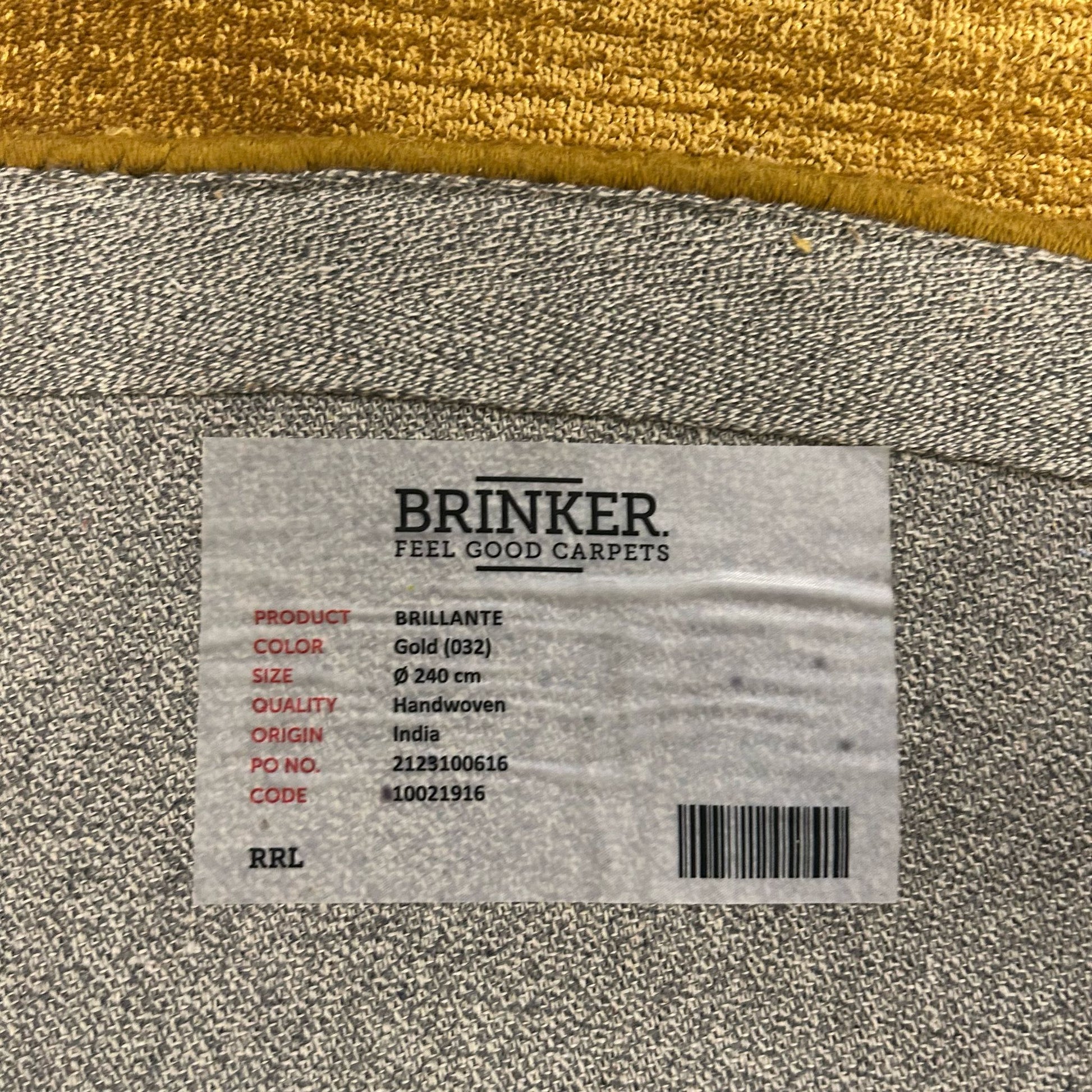 Brinker Carpets Brillante Gold - Vloerkleed 240x240cm - Vloerkleden Koning