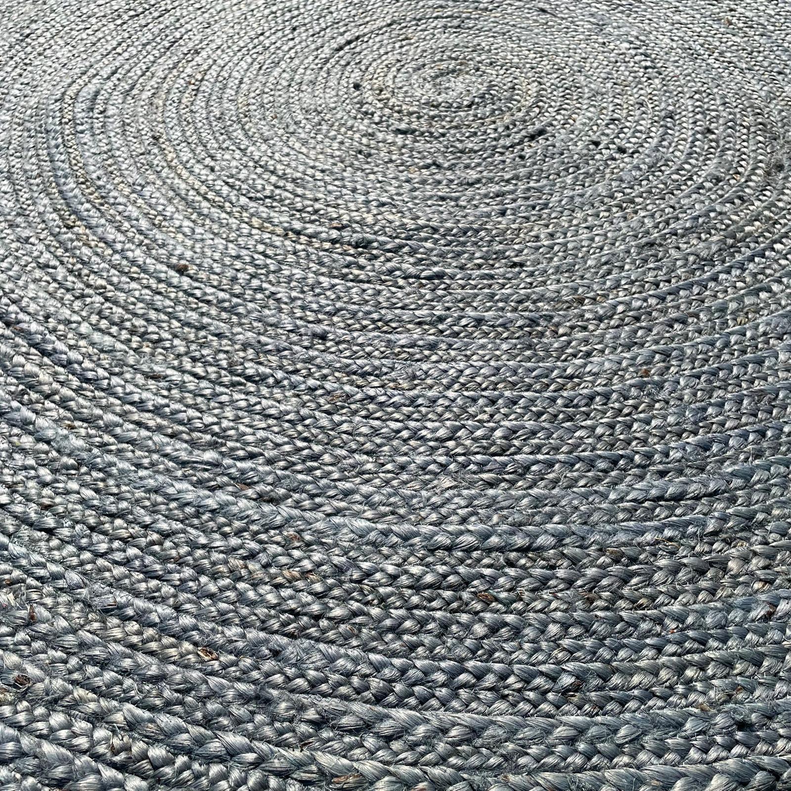 Brinker Carpets Carpets Jute Circle Blue Rond Vloerkleed - 240x240cm - Vloerkleden Koning