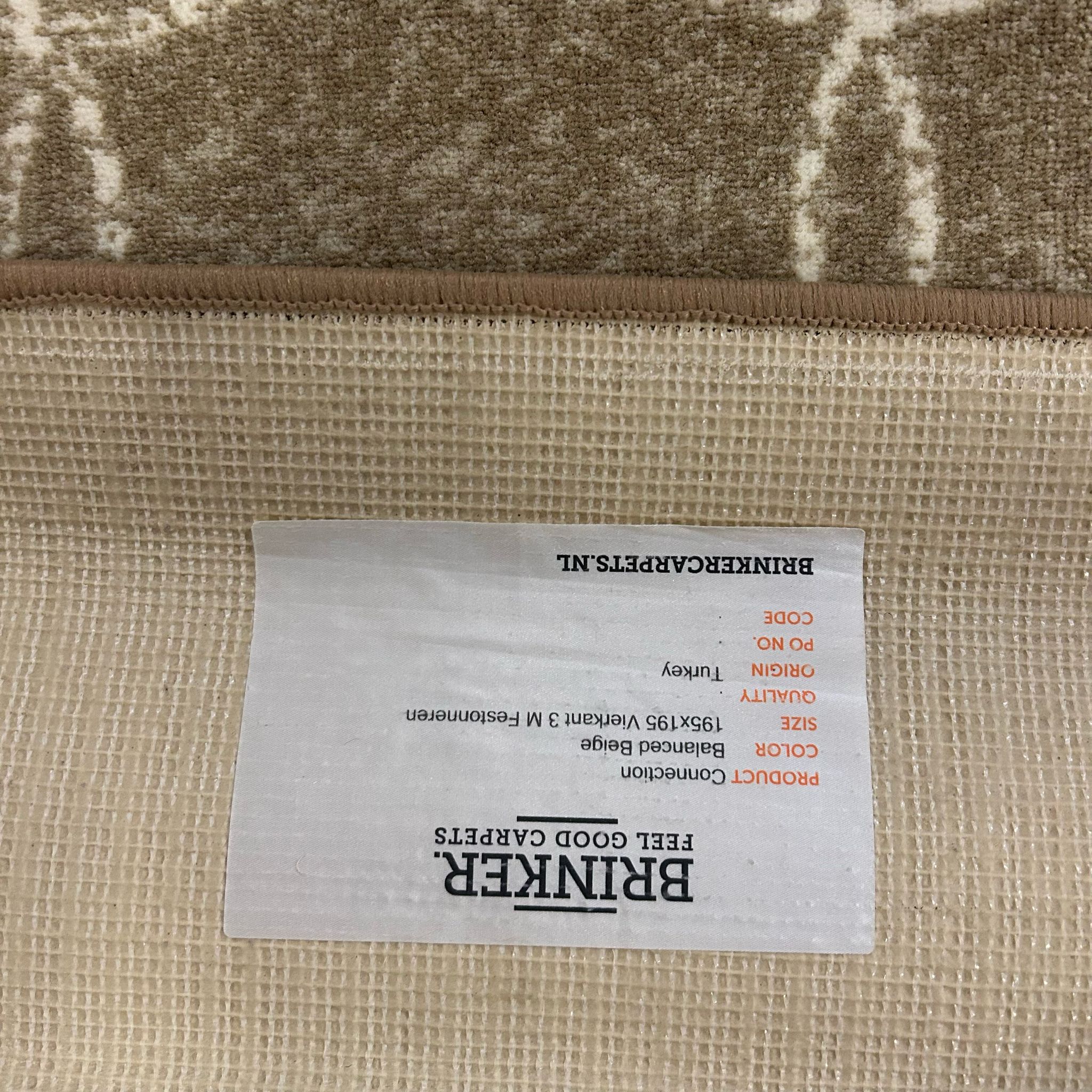 Brinker Carpets Connection Balanced Beige Vloerkleed - 195x195cm - Vloerkleden Koning