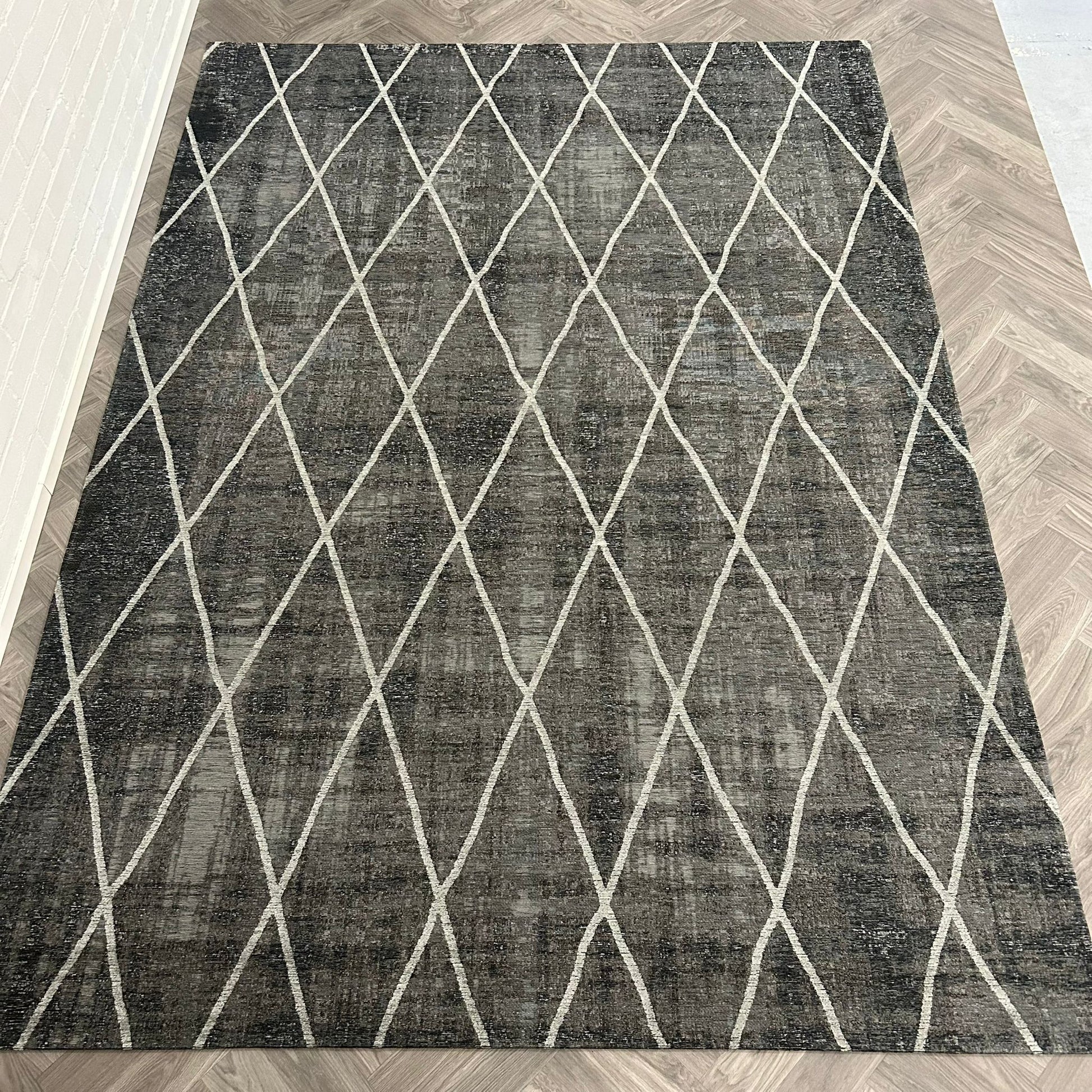 Brinker Carpets Cross Anthracite Vloerkleed - 240x340cm - Vloerkleden Koning