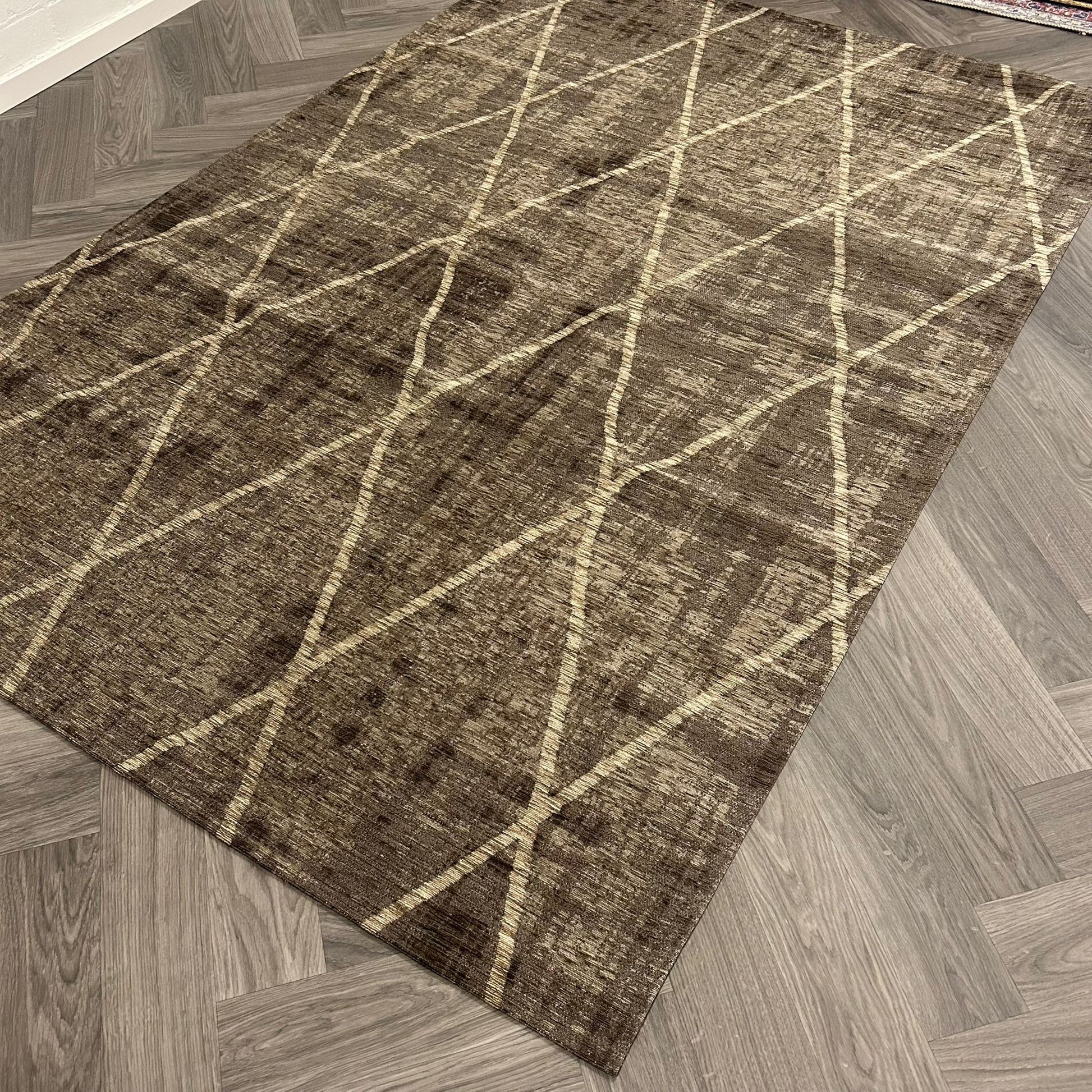 Brinker Carpets Cross Diamo Brown Vloerkleed - 155x230cm - Vloerkleden Koning