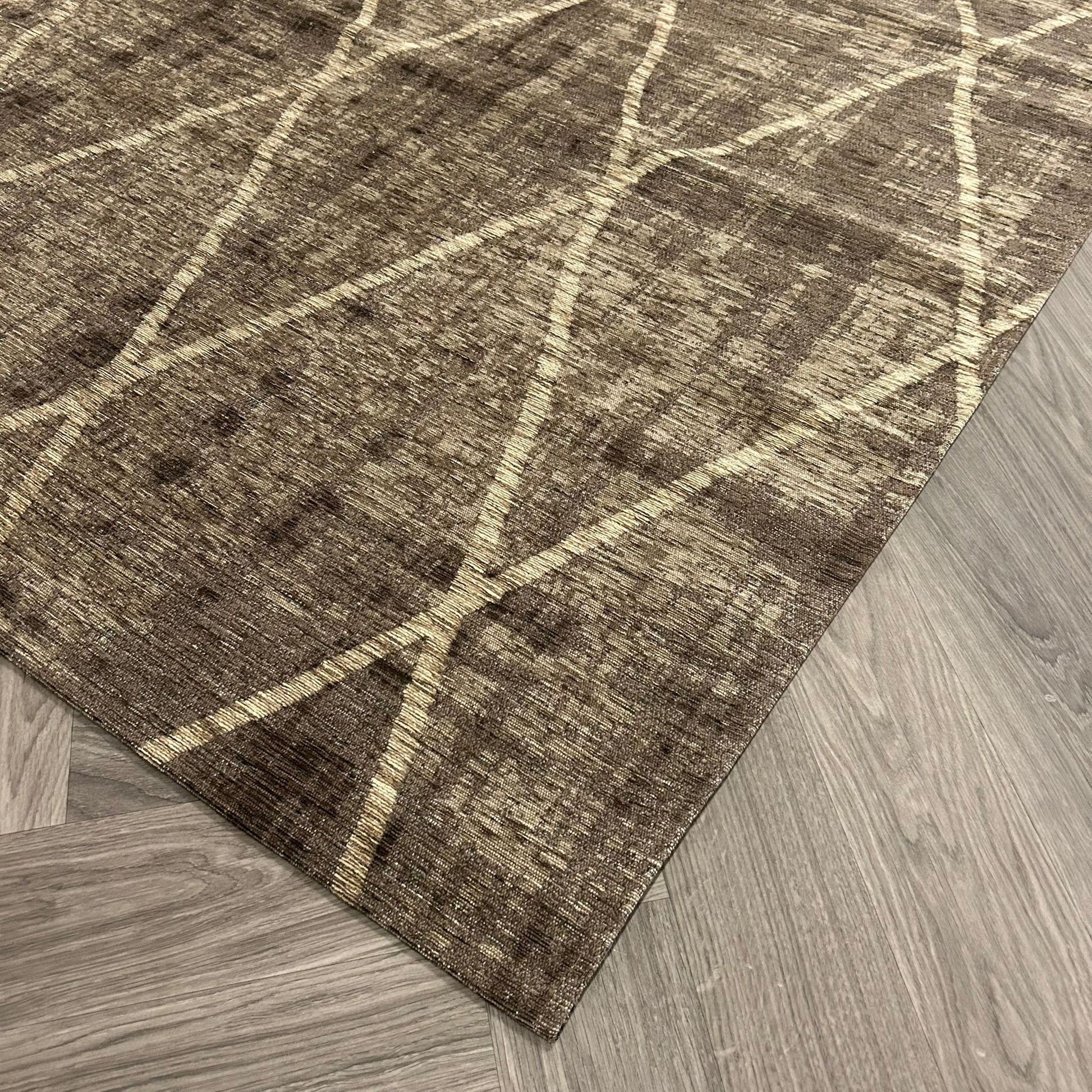 Brinker Carpets Cross Diamo Brown Vloerkleed - 155x230cm - aanzicht 4 - Vloerkleden Koning