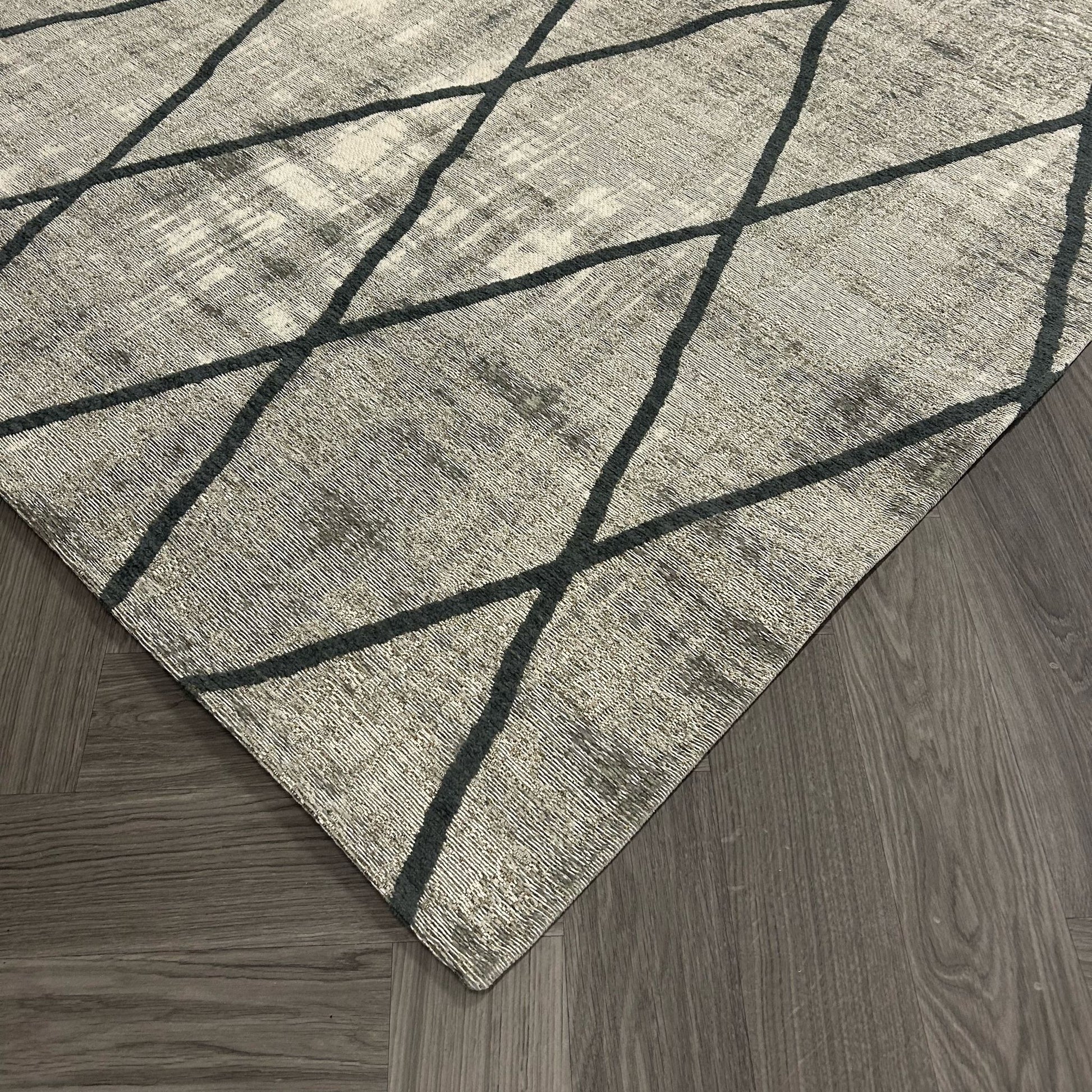 Brinker Carpets Cross Silver Grey Vloerkleed - 200x300cm - Vloerkleden Koning