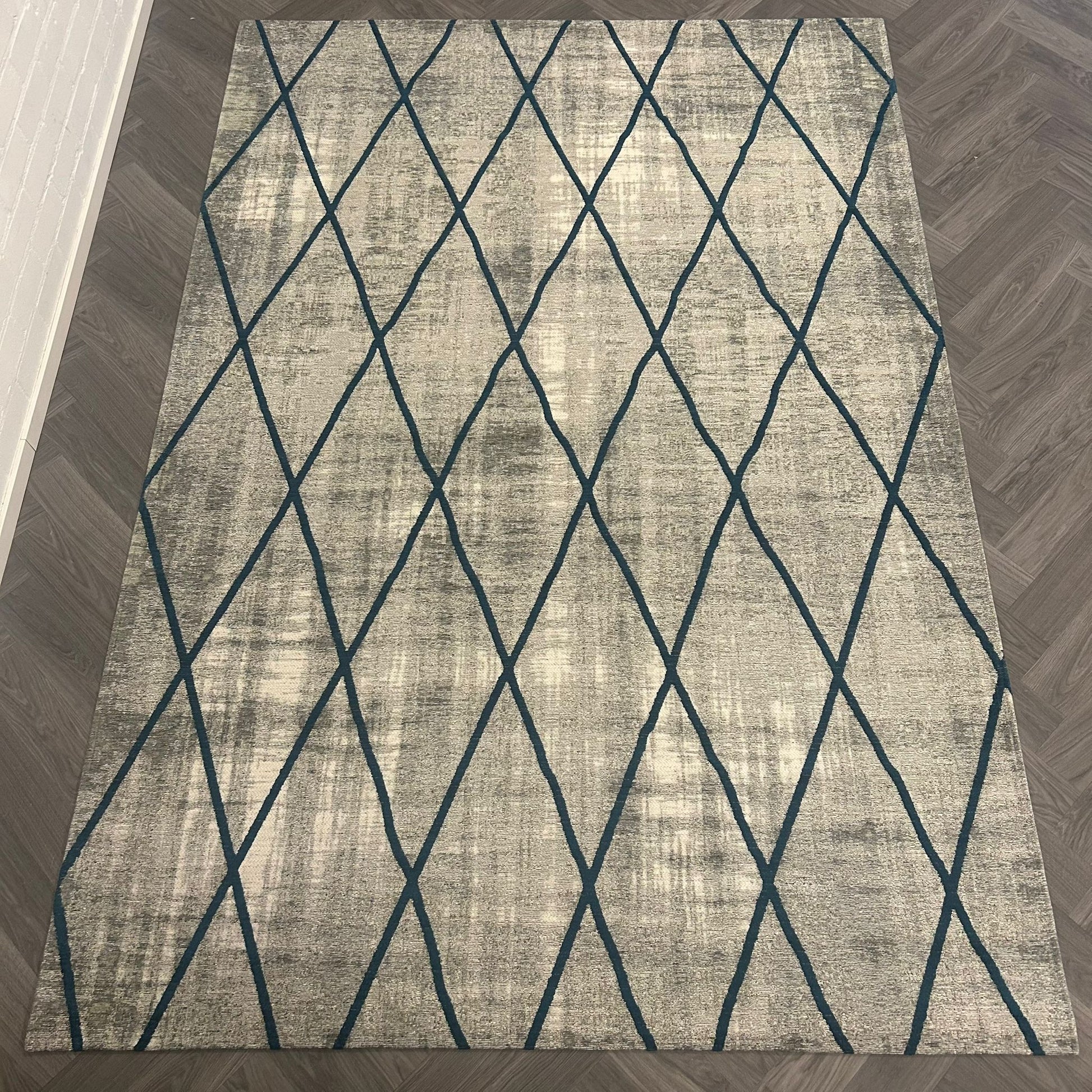 Brinker Carpets Cross Silver/Blue Vloerkleed - 240x340cm - Vloerkleden Koning