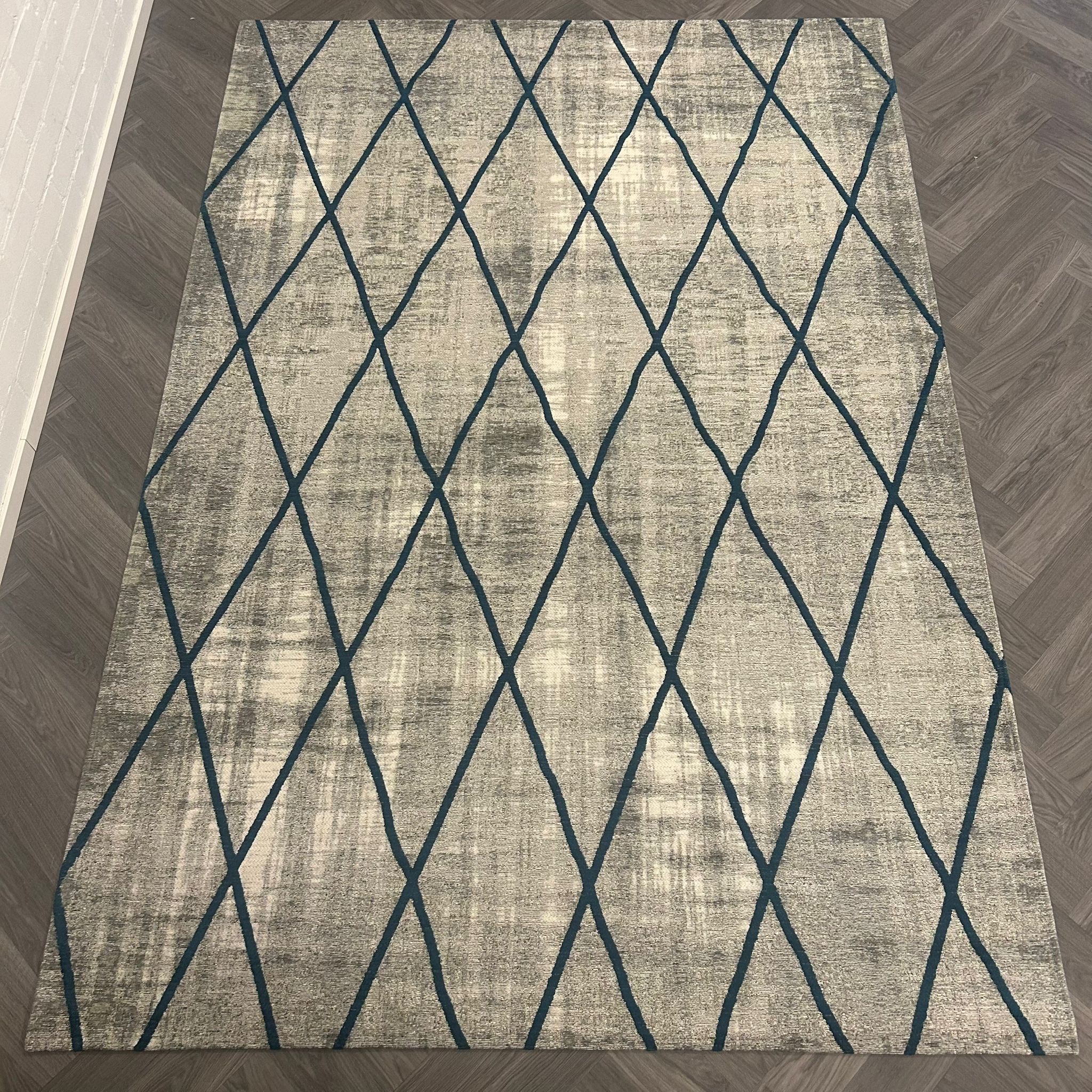 Brinker Carpets Cross Silver/Blue Vloerkleed - 240x340cm - Vloerkleden Koning