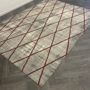 Brinker Carpets Cross Silver/Red Vloerkleed - 240x340cm - Vloerkleden Koning