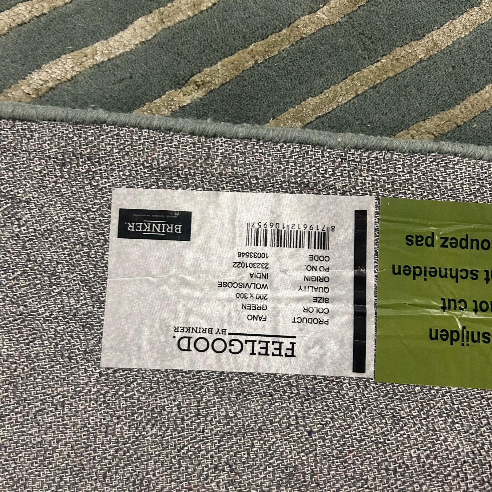 Brinker Carpets Fano Green Vloerkleed - 200x300cm - Vloerkleden Koning