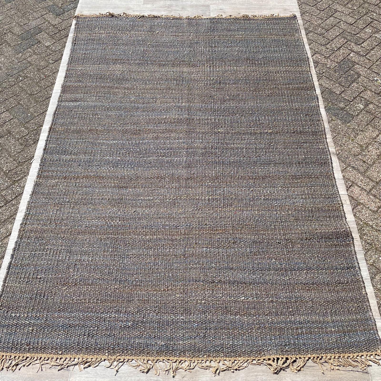 Brinker Carpets Festival Jute Slam Ink Blue Vloerkleed - 200x290cm - Vloerkleden Koning