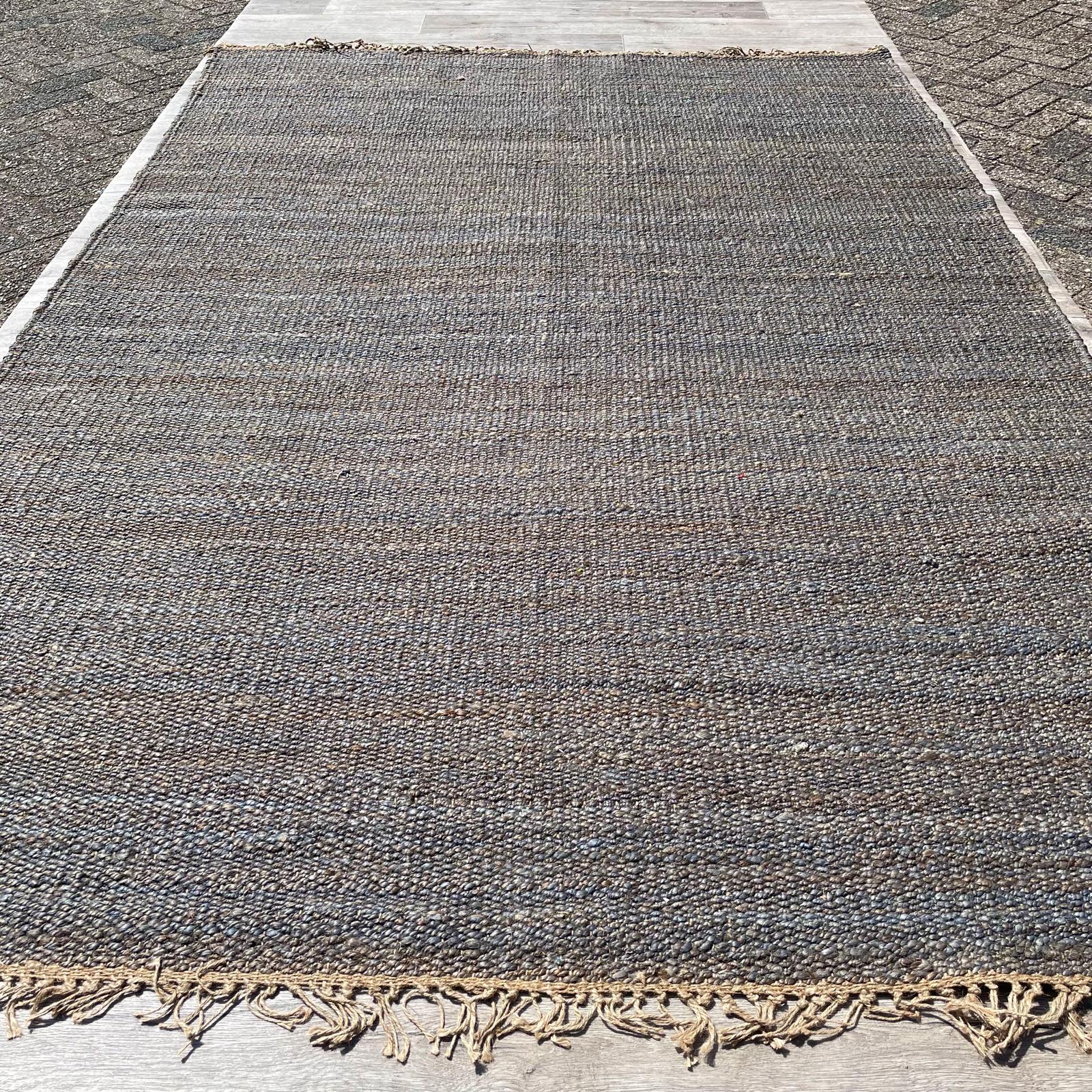 Brinker Carpets Festival Jute Slam Ink Blue Vloerkleed - 200x290cm - Vloerkleden Koning