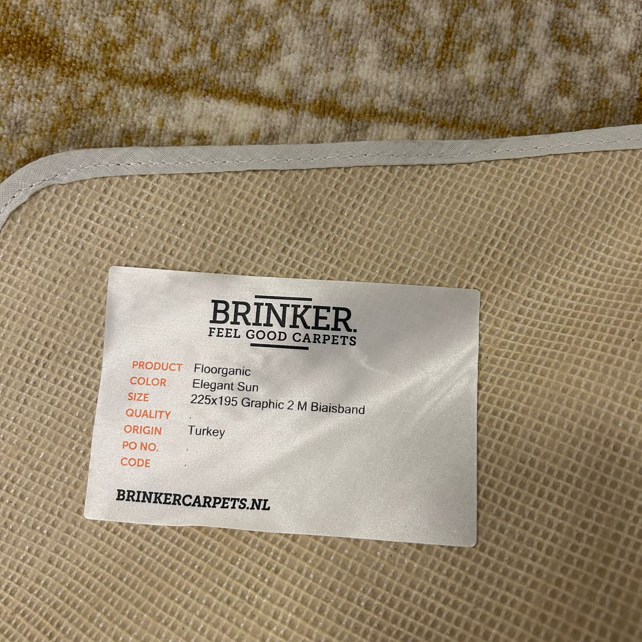 Brinker Carpets Floorganic Elegant Sun Vloerkleed - 225x195cm - Vloerkleden Koning