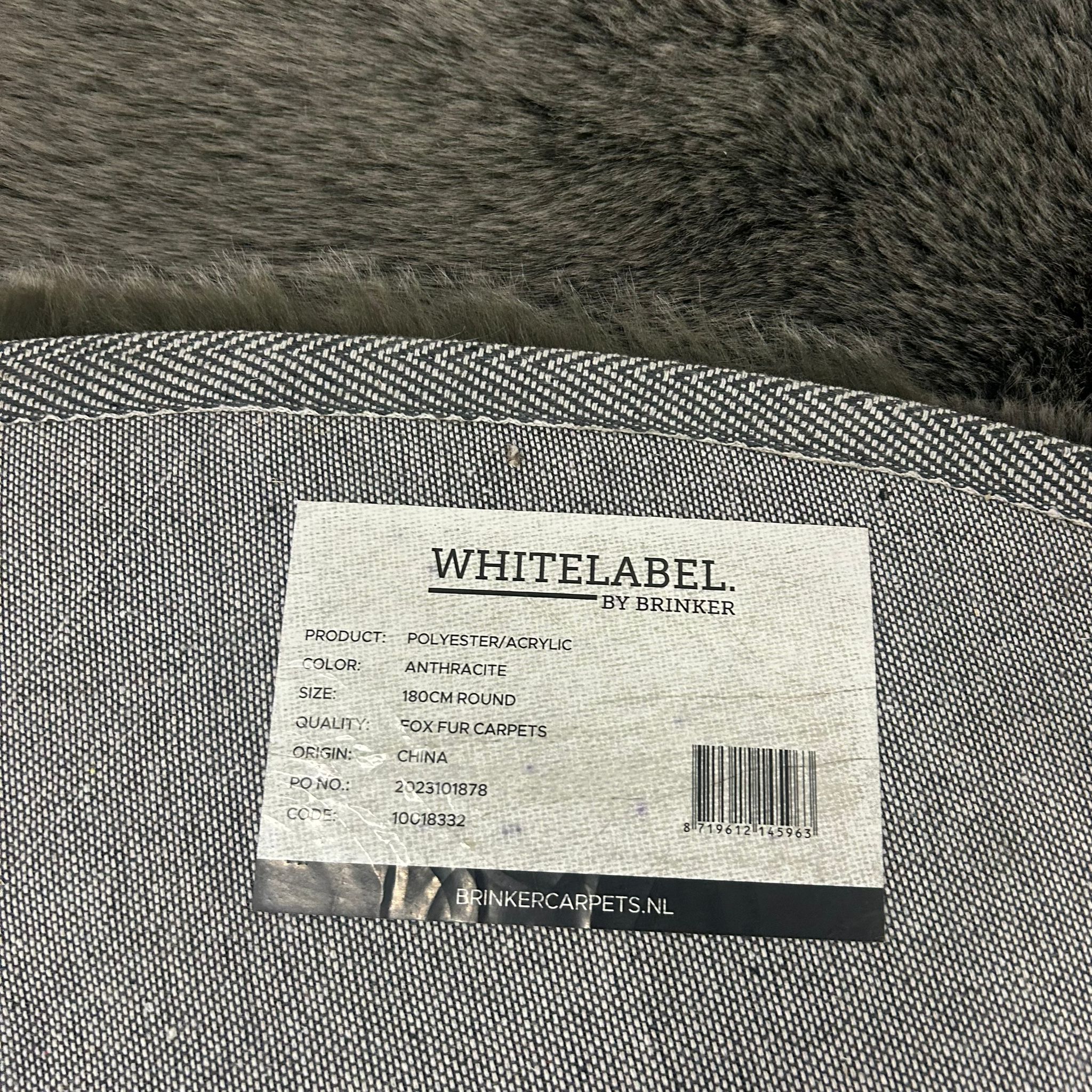 Brinker Carpets Fluffy Anthracite - 180x180cm - Vloerkleden Koning