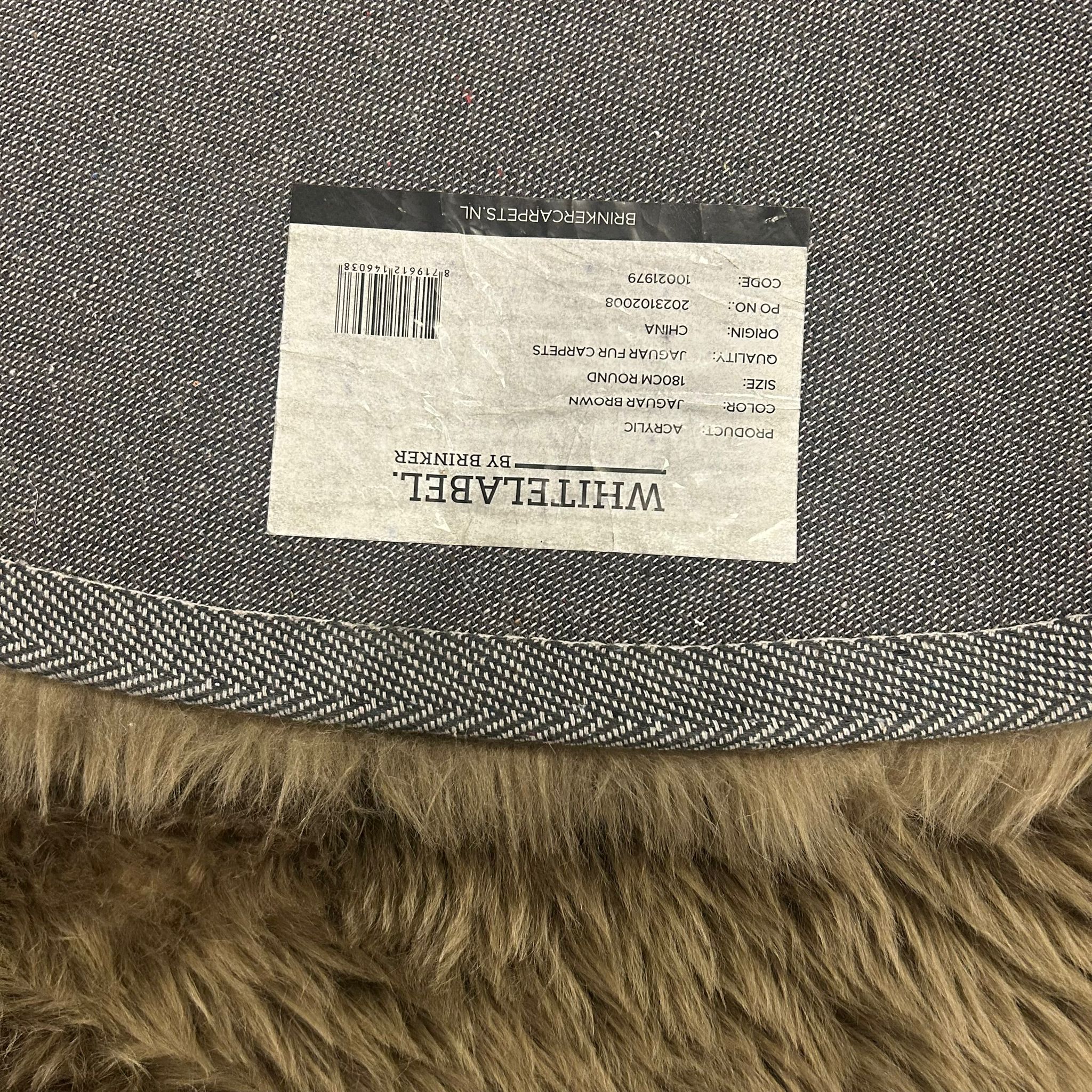 Brinker Carpets Fluffy Jaguar Brown - 180x180cm - Vloerkleden Koning