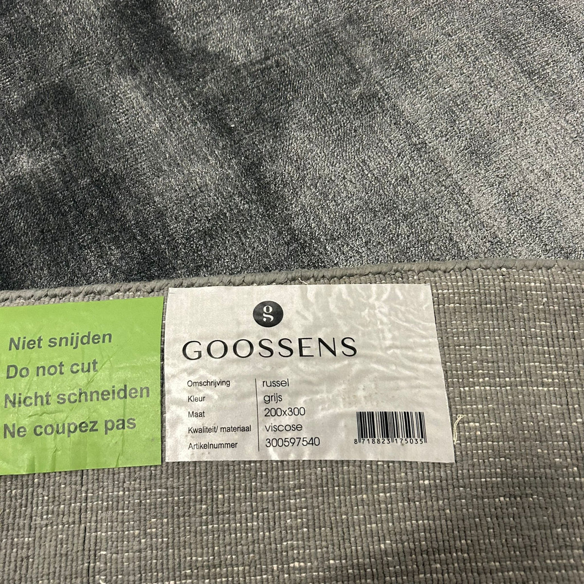 Brinker Carpets Goossens Russel grijs Vloerkleed - 200x300cm - aanzicht 4 - Vloerkleden Koning