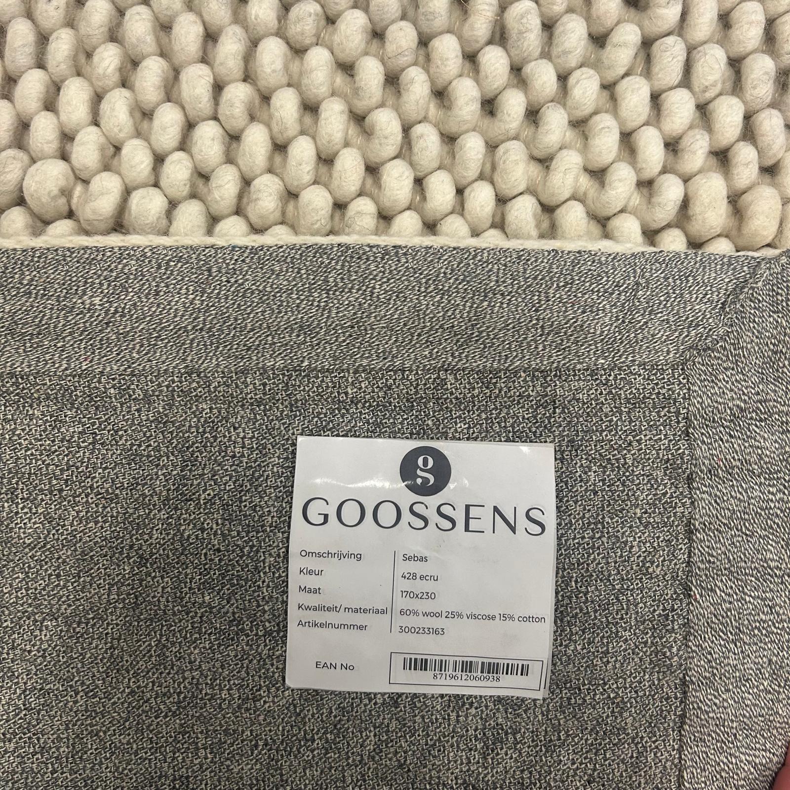 Brinker Carpets Goossens Sebas Ecru Vloerkleed - 170x230cm - Vloerkleden Koning