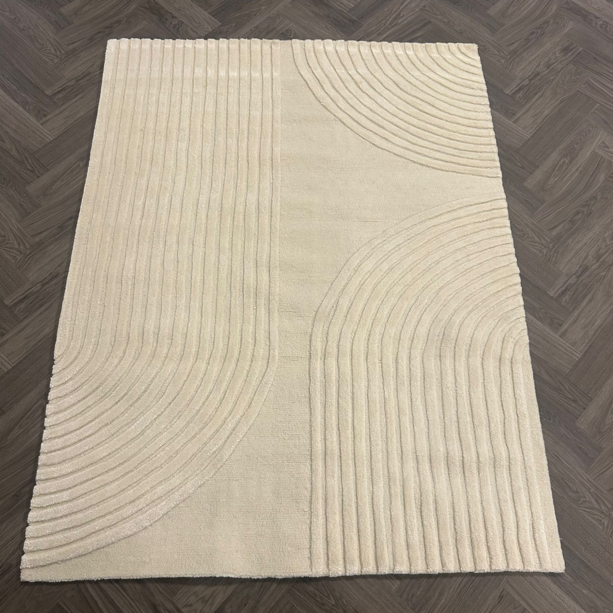 Brinker Carpets Japandi 22010 White Vloerkleed - 170x240cm - Vloerkleden Koning