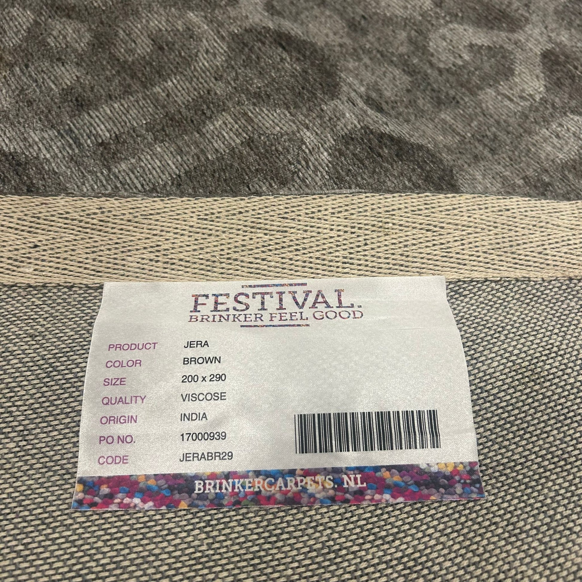 Brinker Carpets Jera Brown Vloerkleed - 200x290cm - Vloerkleden Koning
