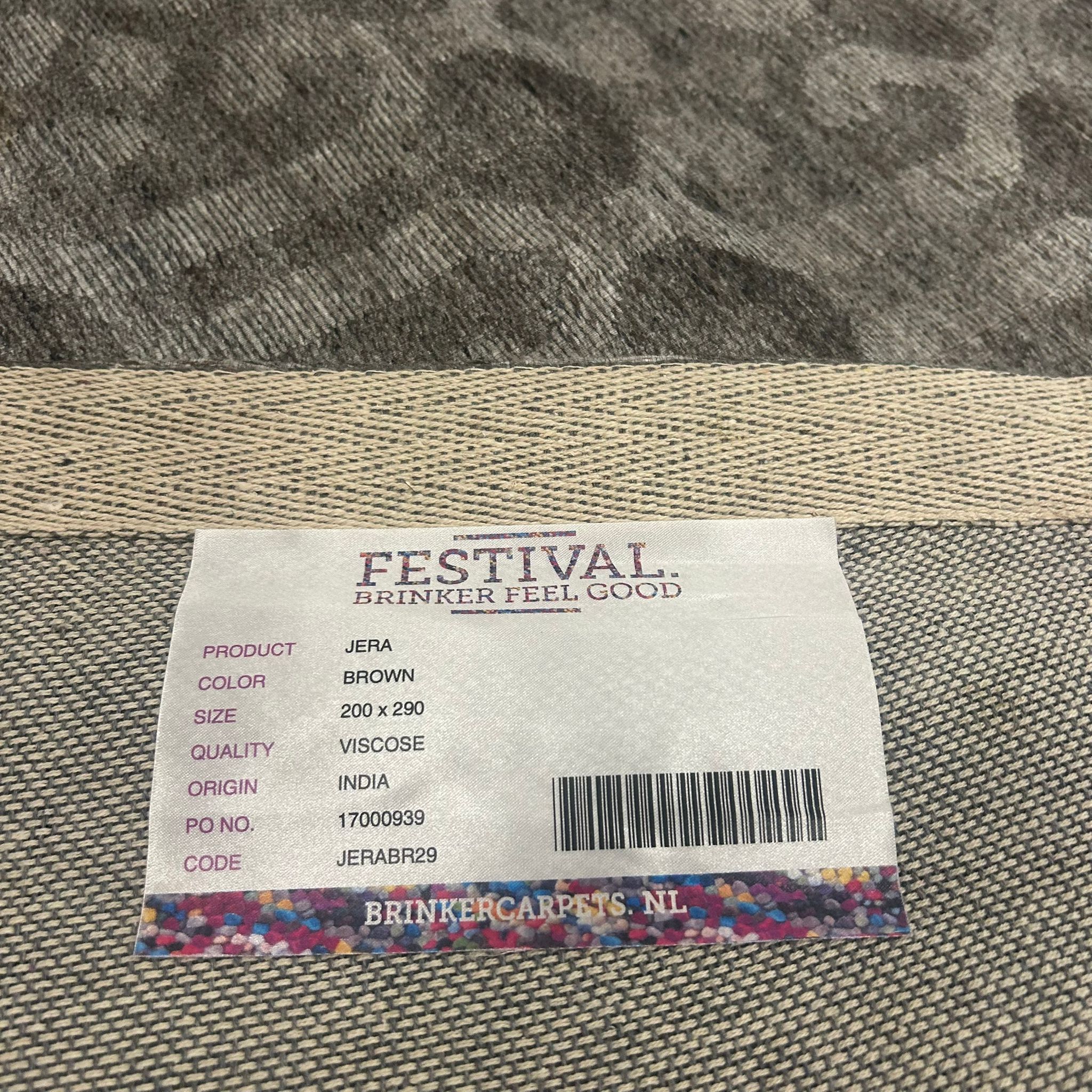 Brinker Carpets Jera Brown Vloerkleed - 200x290cm - Vloerkleden Koning