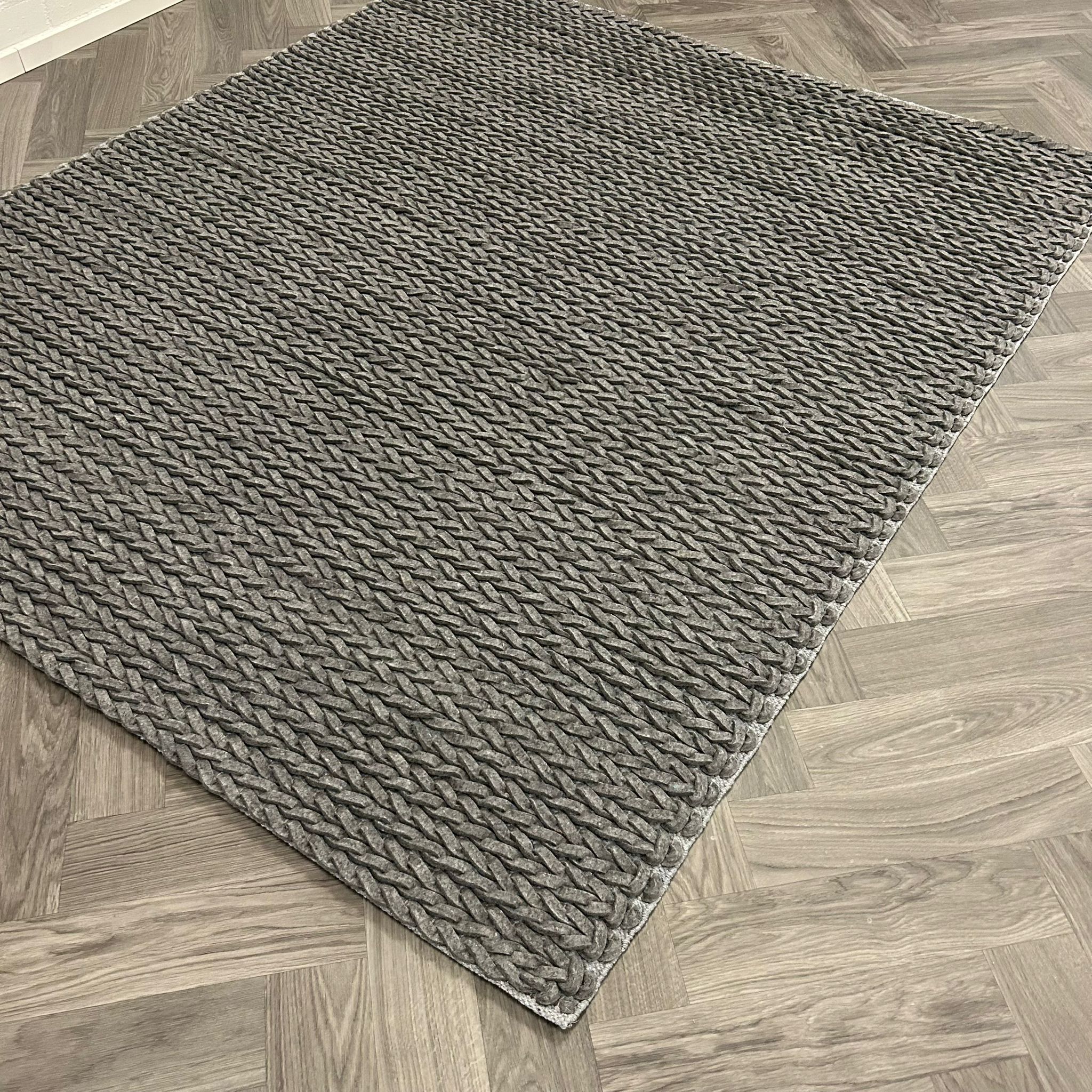 Brinker Carpets Kabel Antracite/Melé Vloerkleed - 190x220cm - Vloerkleden Koning