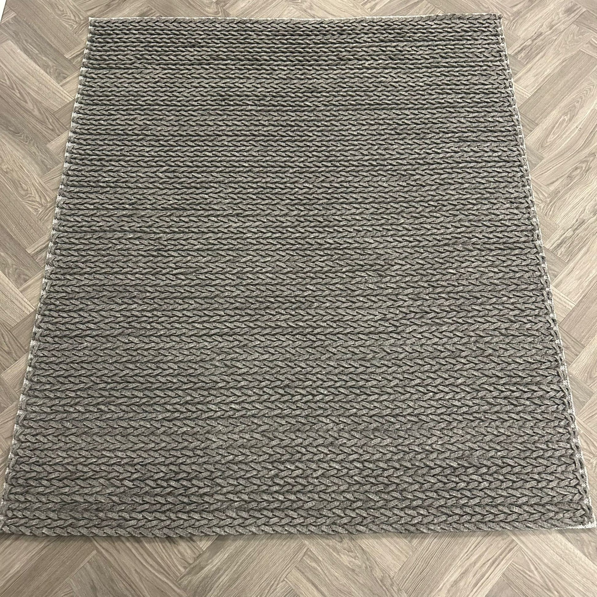 Brinker Carpets Kabel Antracite/Melé Vloerkleed - 190x220cm - Vloerkleden Koning