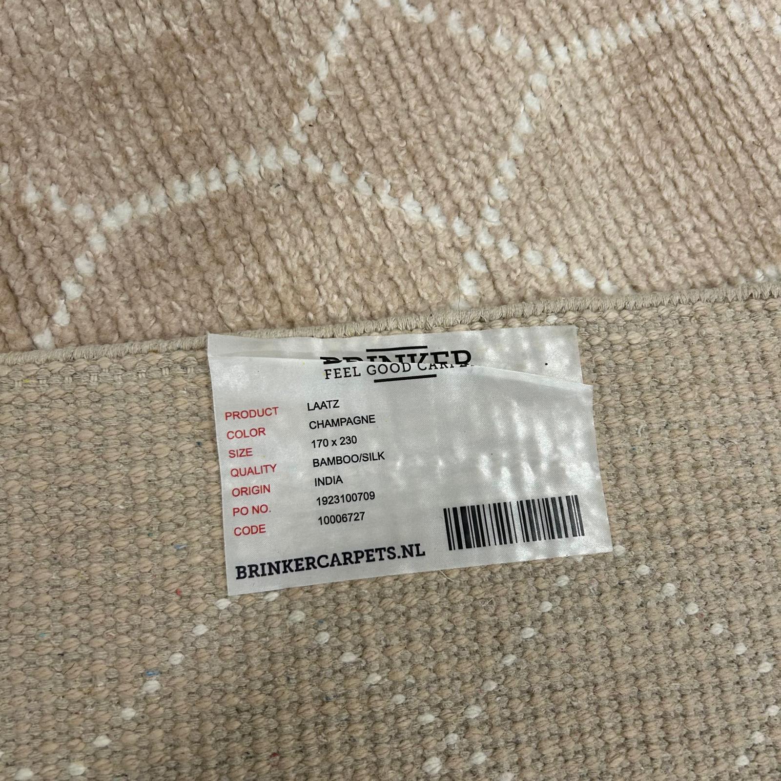 Brinker Carpets Laatz Champagne Vloerkleed - 170x230cm - Vloerkleden Koning