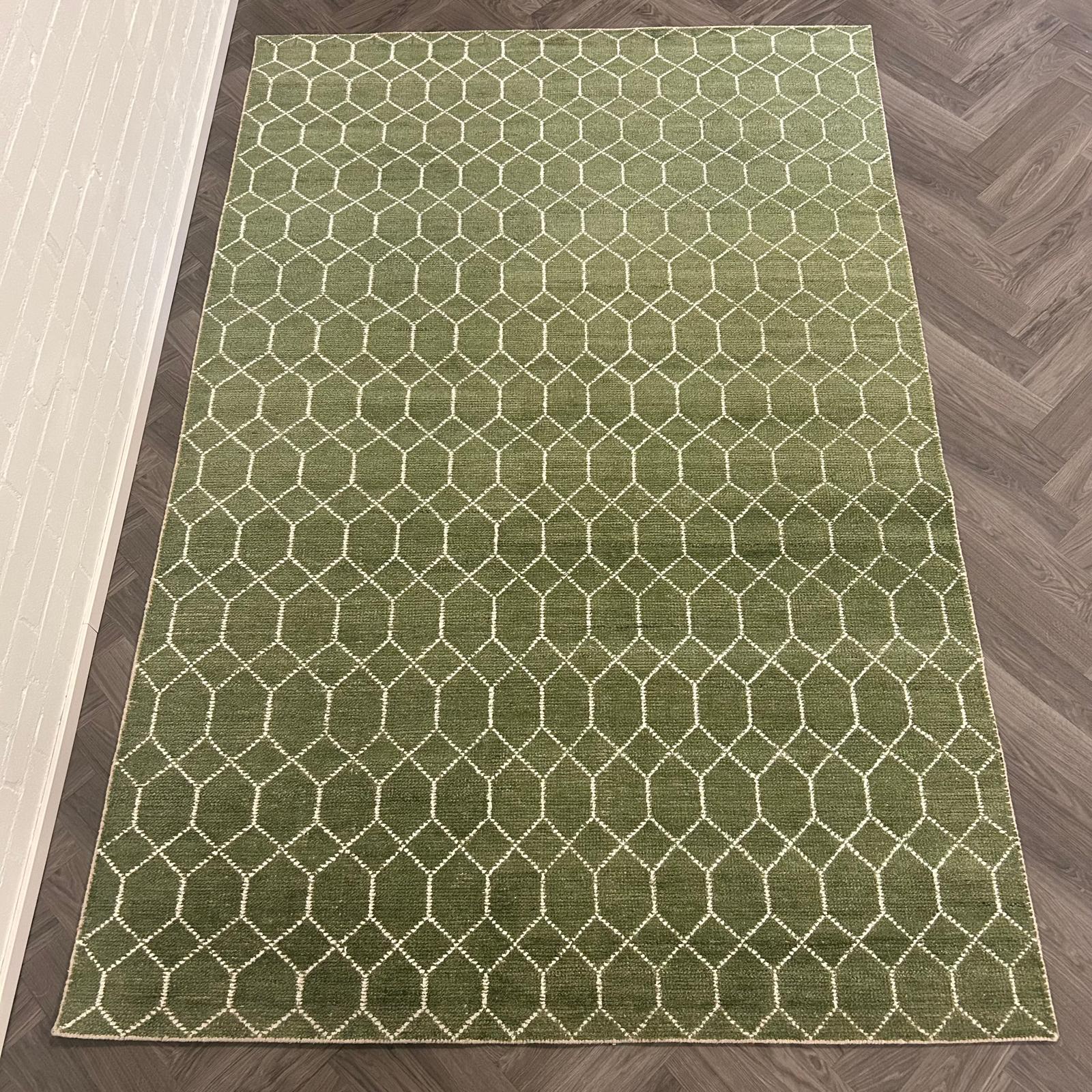 Brinker Carpets Laatz Green Vloerkleed - 240x340cm - Vloerkleden Koning