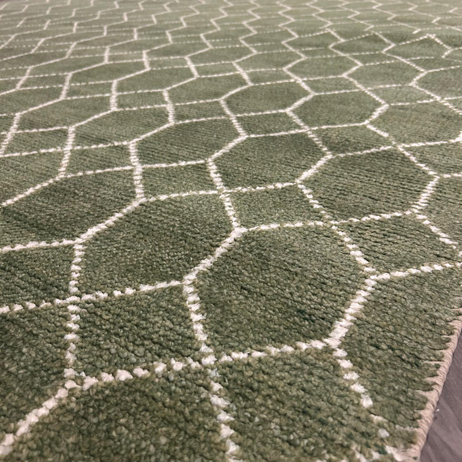 Brinker Carpets Laatz Green Vloerkleed - 240x340cm - Vloerkleden Koning