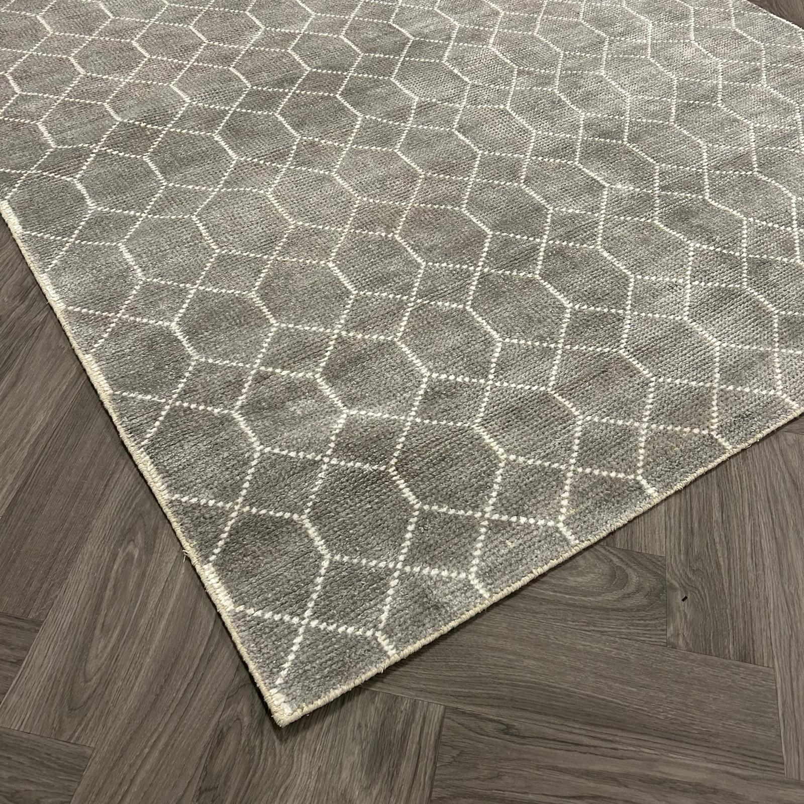 Brinker Carpets Laatz Grey Vloerkleed - 170x230cm - aanzicht 4 - Vloerkleden Koning