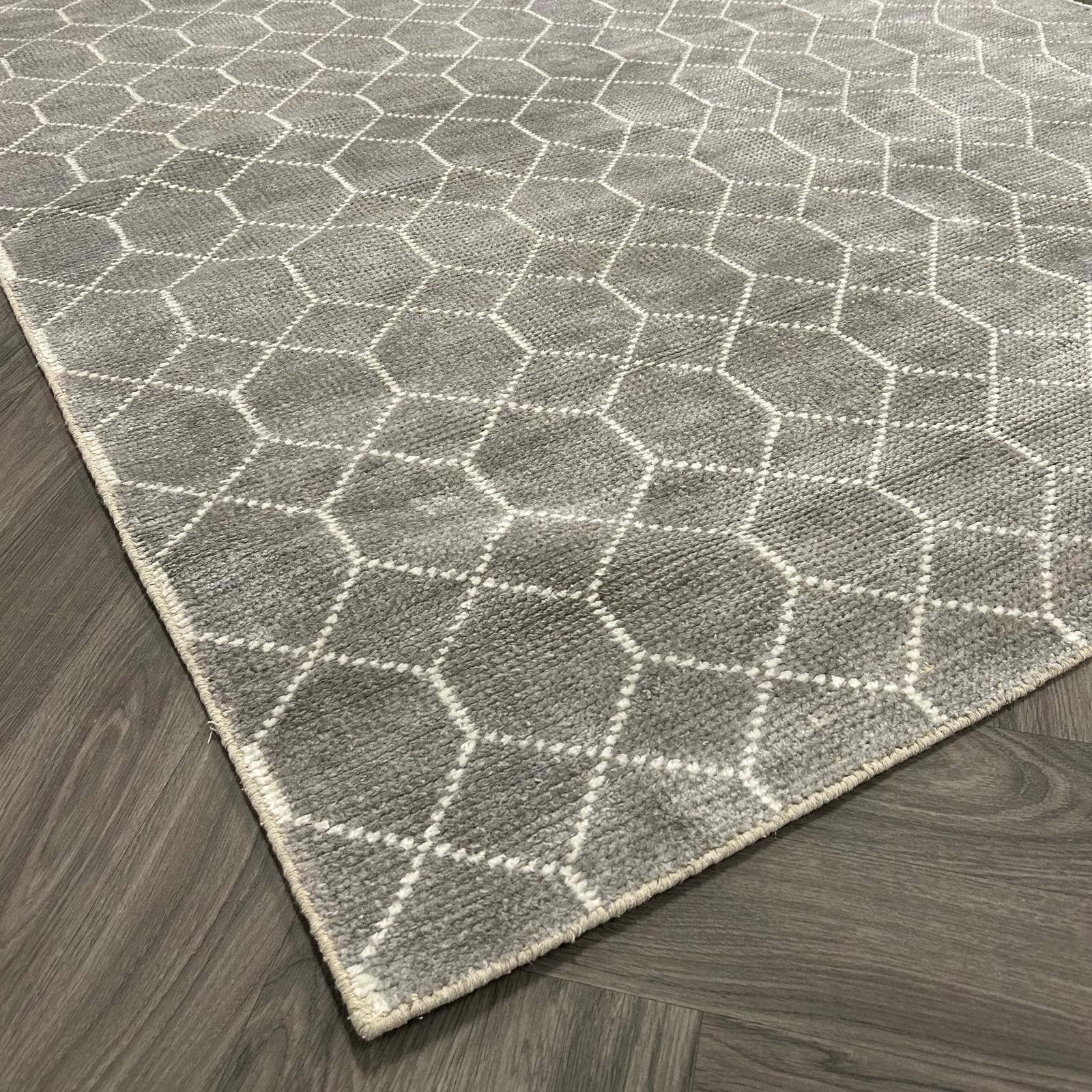 Brinker Carpets Laatz Grey Vloerkleed - 240x340cm - Vloerkleden Koning