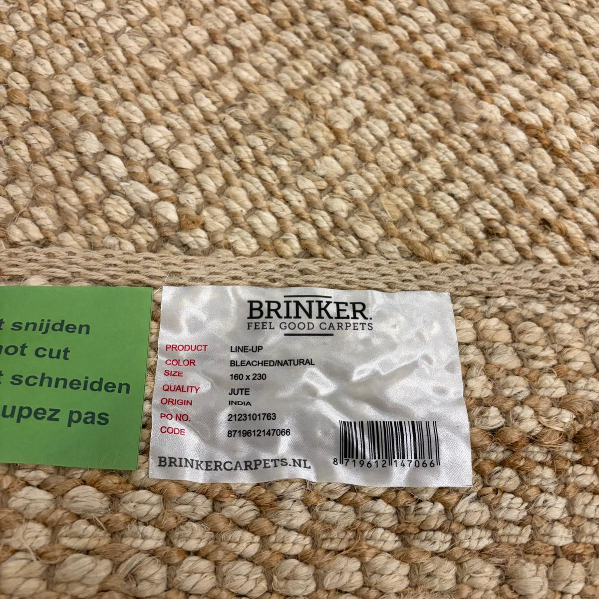 Brinker Carpets Line Up Bleached/Naturel Vloerkleed - 160x230cm - QF Living