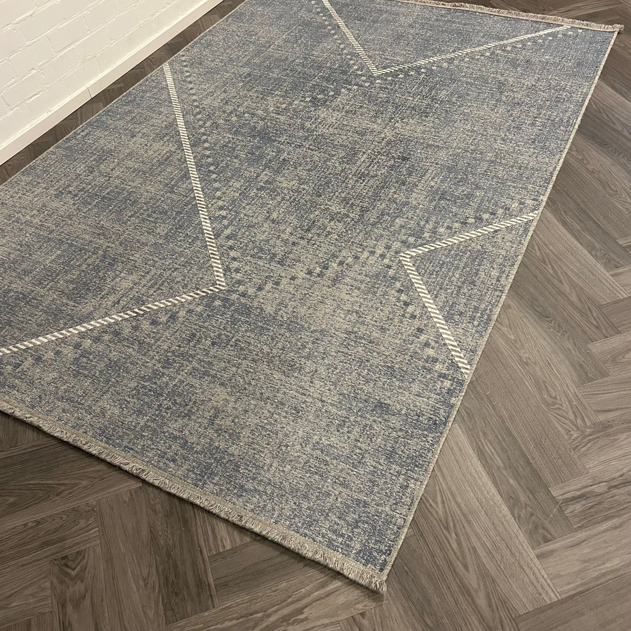 Brinker Carpets Linea Dessin 105 Blue Vloerkleed - 200x290cm - Vloerkleden Koning
