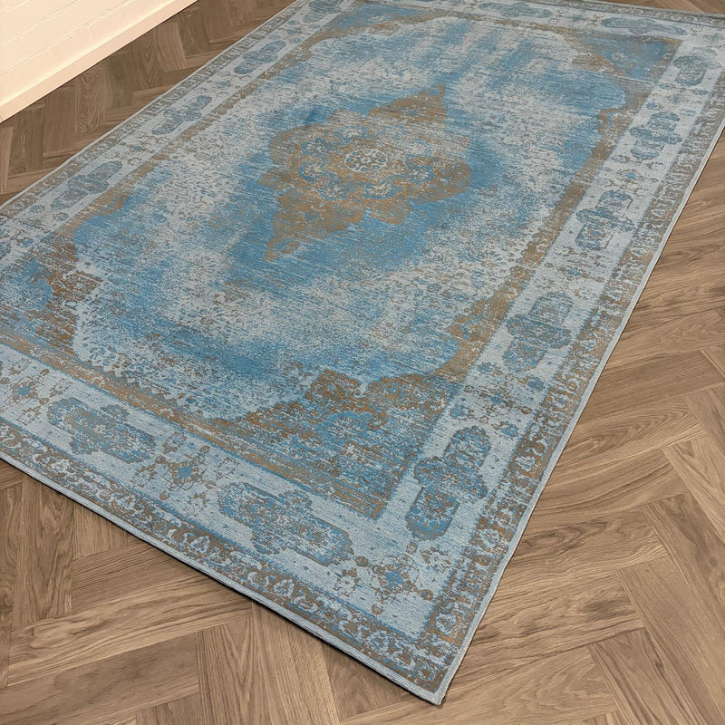 Brinker Carpets Lowla Azur Blue 1 - 200x290cm - aanzicht 1 - Vloerkleden Koning