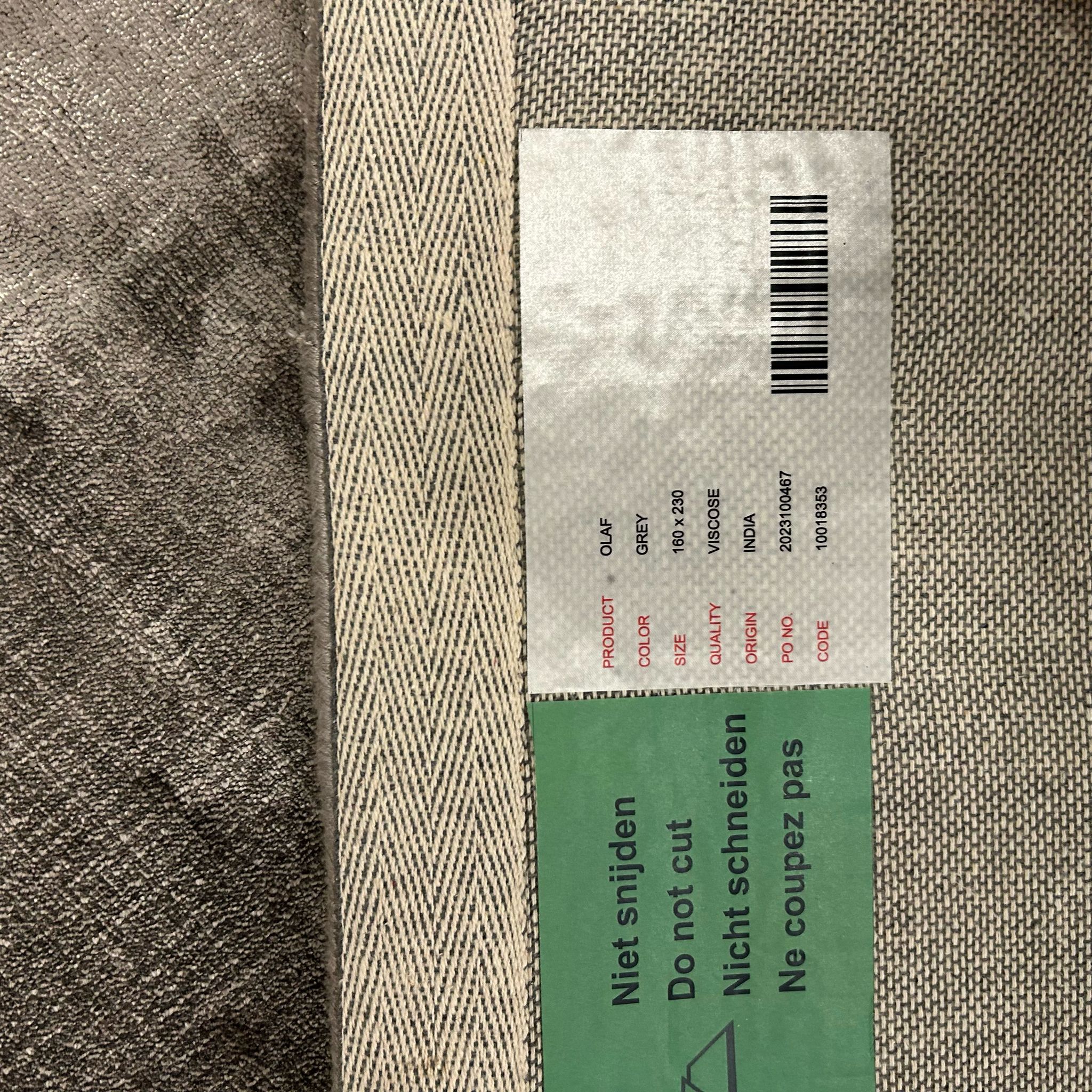 Brinker Carpets Olaf Grey Vloerkleed - 160x230cm - Vloerkleden Koning