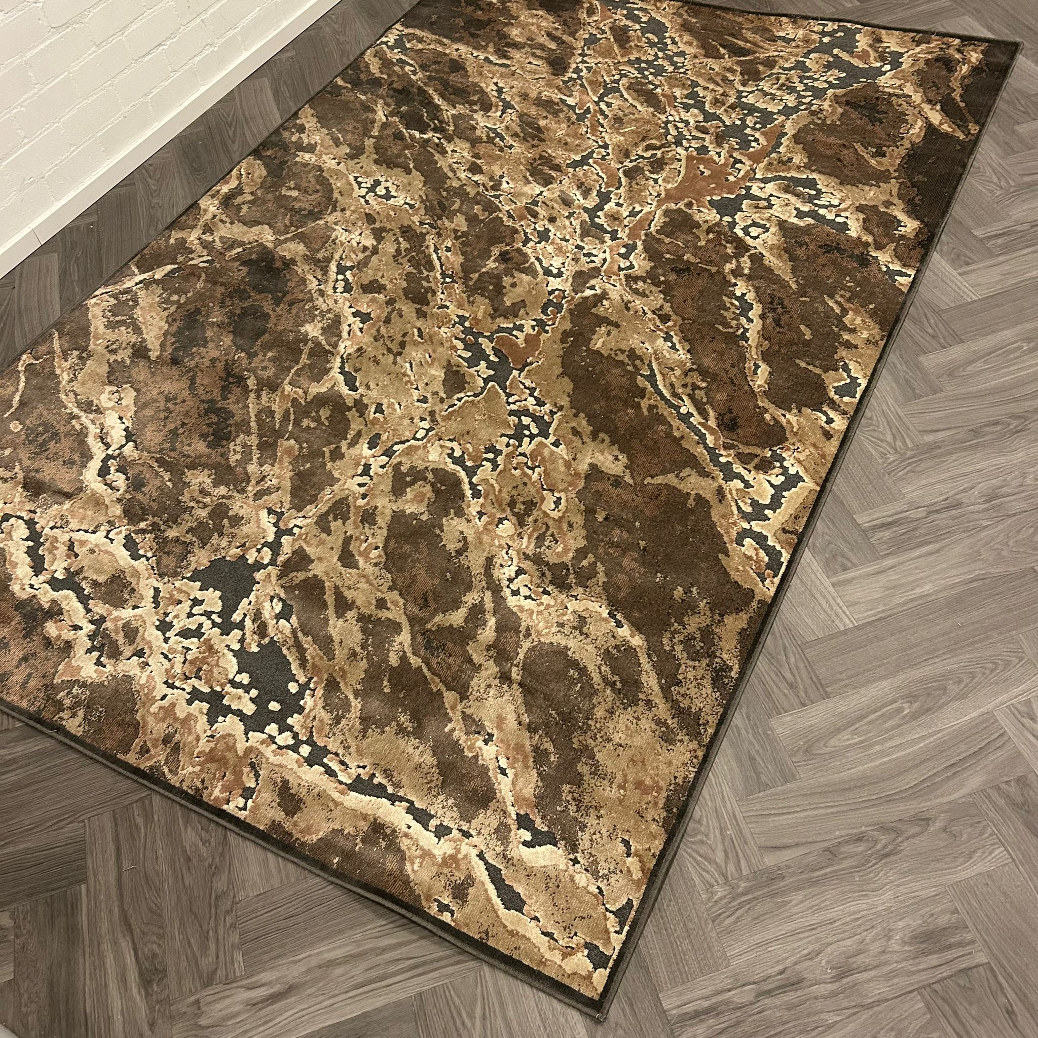 Brinker Carpets Onyx Dessin 884 Brown Black Vloerkleed - 200x300cm - Vloerkleden Koning