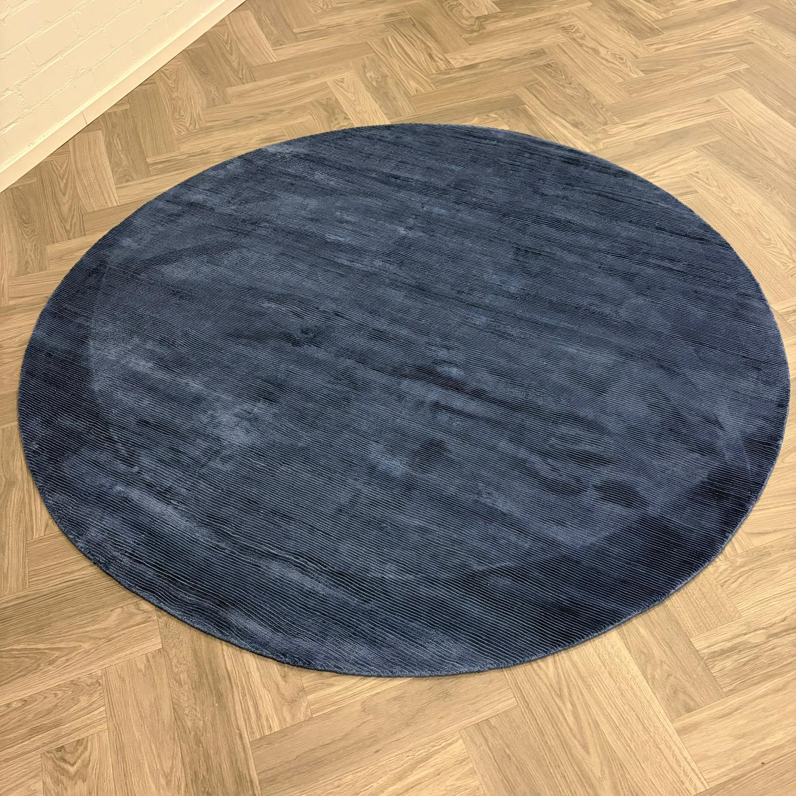 Brinker Carpets Oyster Navy Blue Vloerkleed - 200x200cm - aanzicht 1 - Vloerkleden Koning