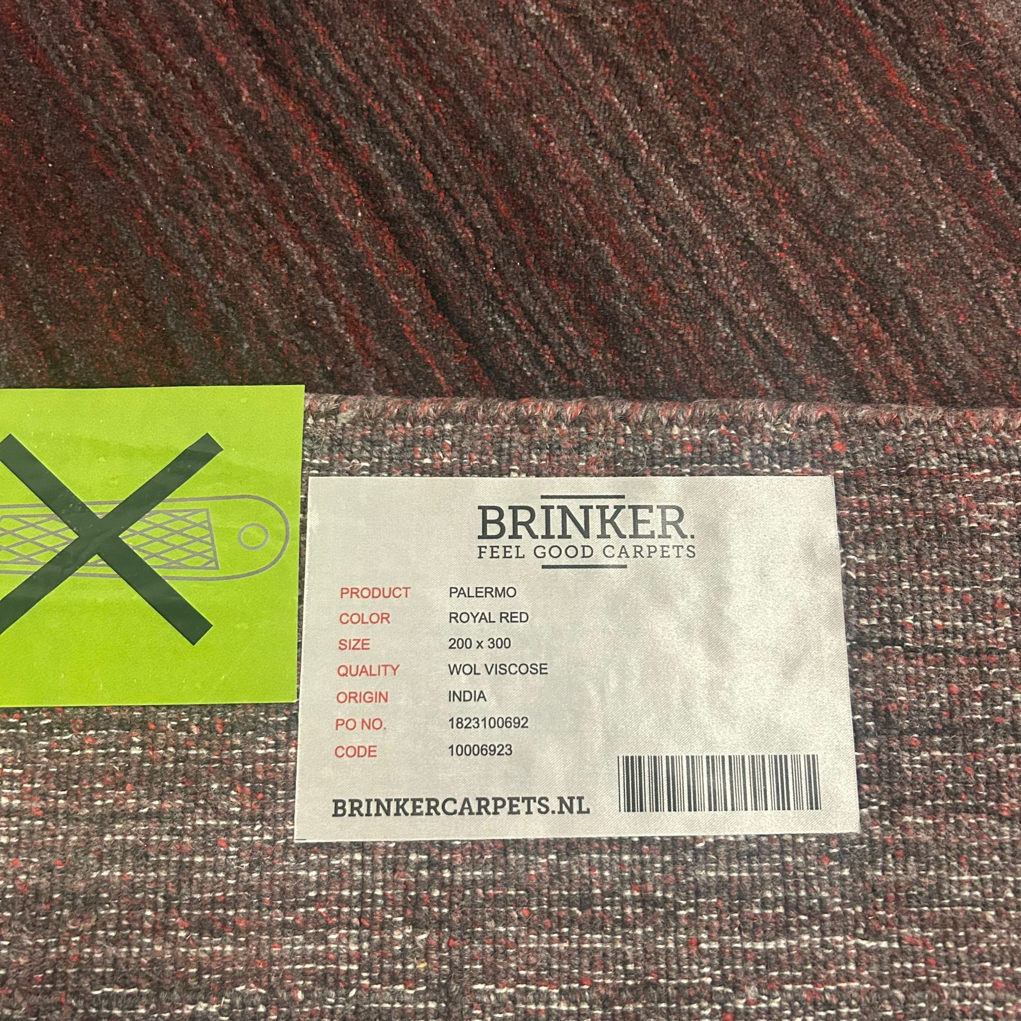Brinker Carpets Palermo Royal Red Vloerkleed - 170x230cm - Vloerkleden Koning