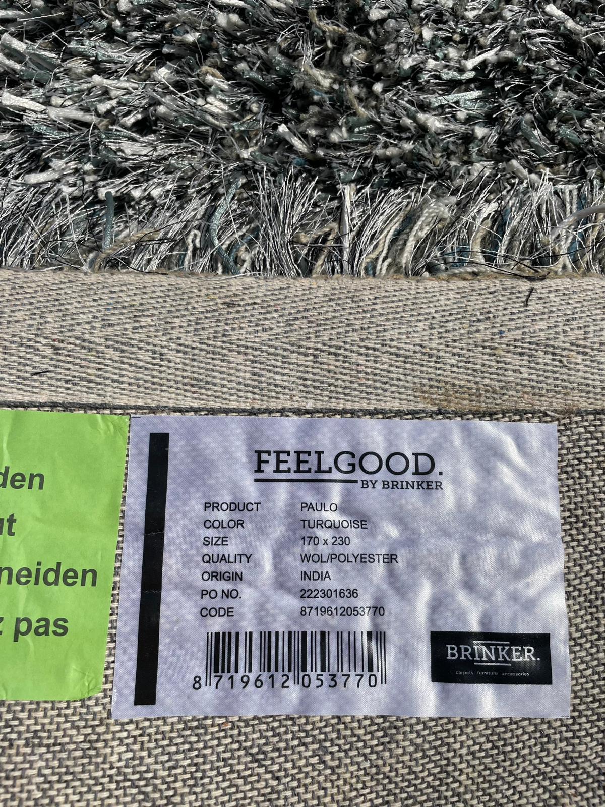 Brinker Carpets Paulo Turquoise Vloerkleed - 170x230cm - aanzicht 5 - Vloerkleden Koning