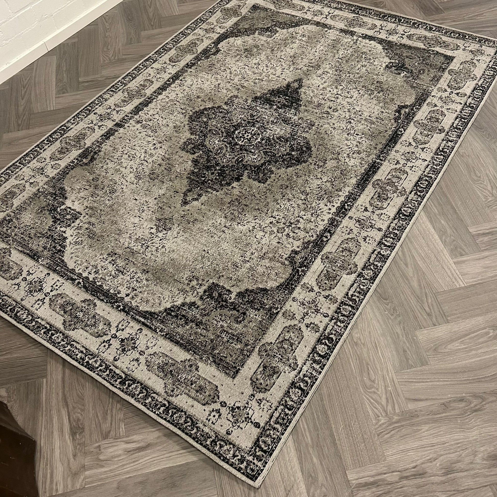 Brinker Carpets Retro Charcoal Vloerkleed - 160x240cm - Vloerkleden Koning