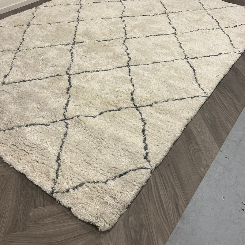 Brinker Carpets Rhombus White/Grey Vloerkleed - 250x350cm - aanzicht 1 - Vloerkleden Koning