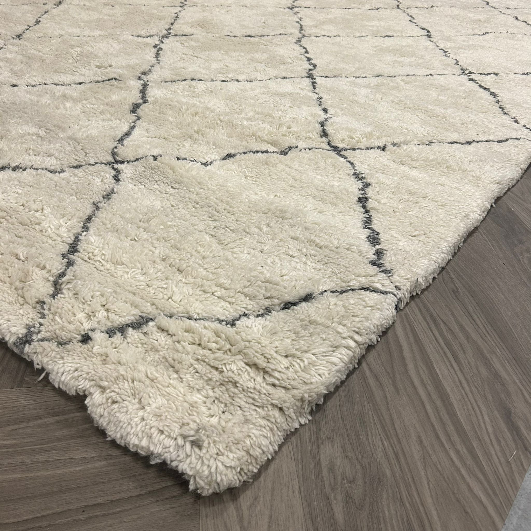 Brinker Carpets Rhombus White/Grey Vloerkleed - 250x350cm - aanzicht 3 - Vloerkleden Koning